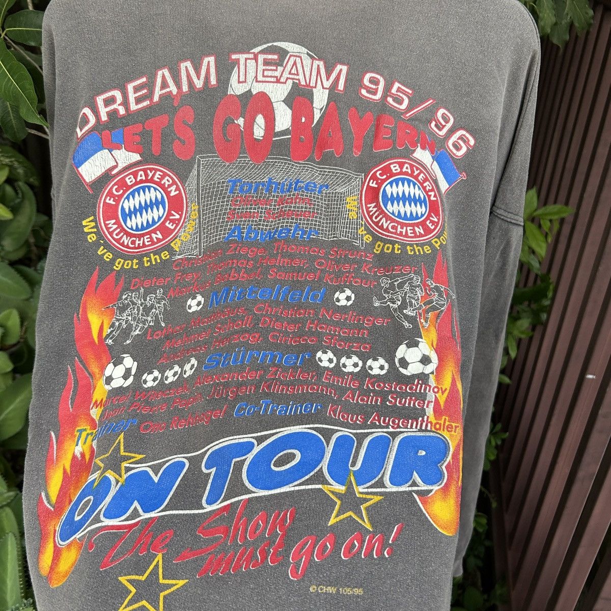 Vintage Vintage Thrashed Sun Faded 1995/96BayernMunich dreamteamtour Size US L / EU 52-54 / 3 - 7 Thumbnail
