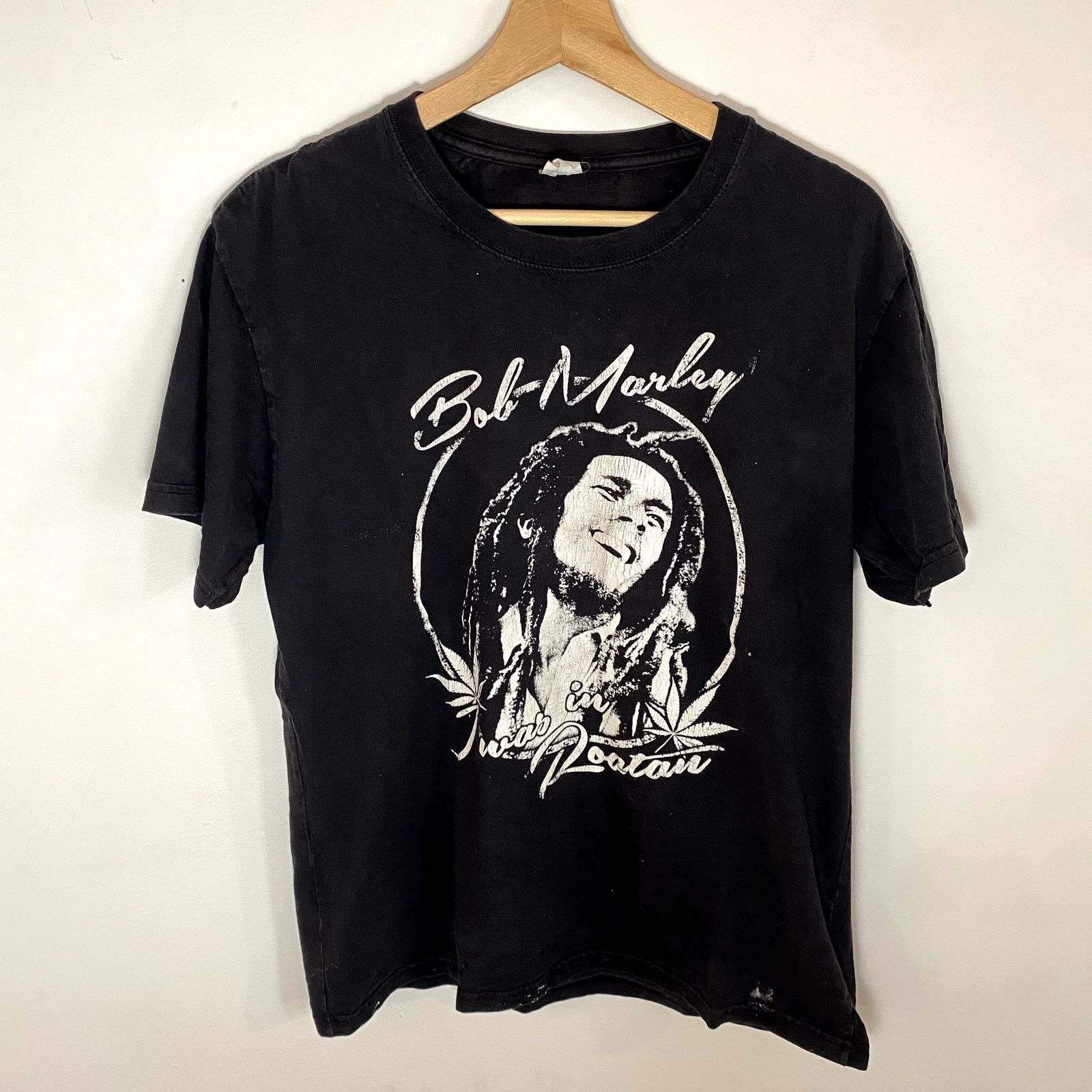 Bob Marley × Vintage Vintage Bob Marley Bootleg T Shirt Black SIze Large Size US L / EU 52-54 / 3 - 1 Thumbnail