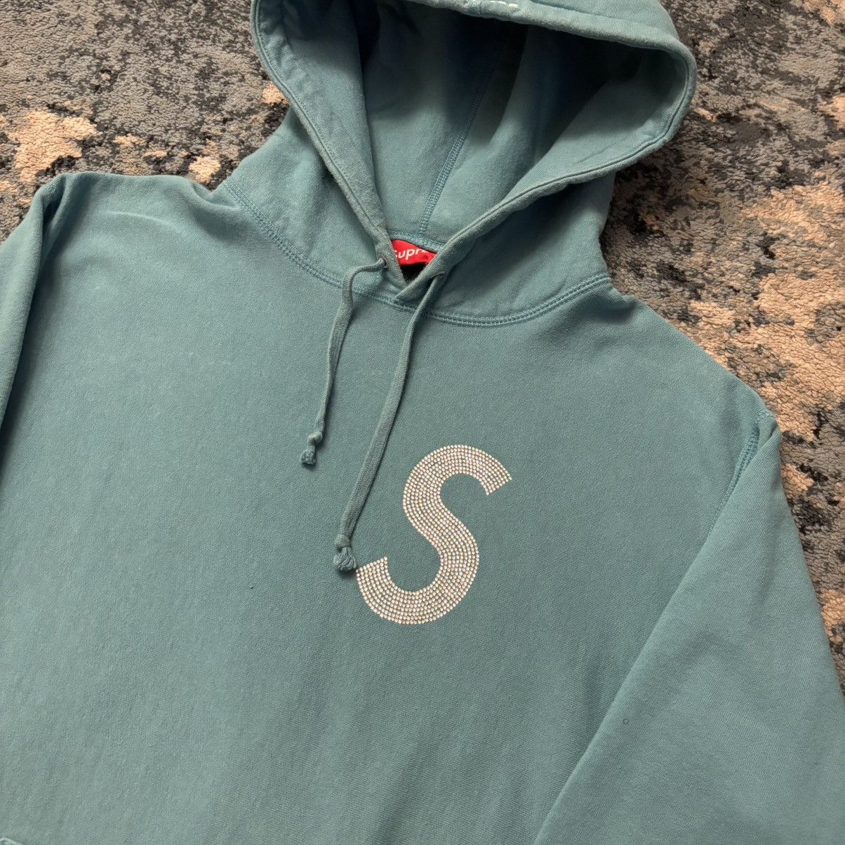 Supreme × Swarovski Supreme Swarovski S Logo Hoodie Sweatshirt Size Medium Size US M / EU 48-50 / 2 - 3 Thumbnail