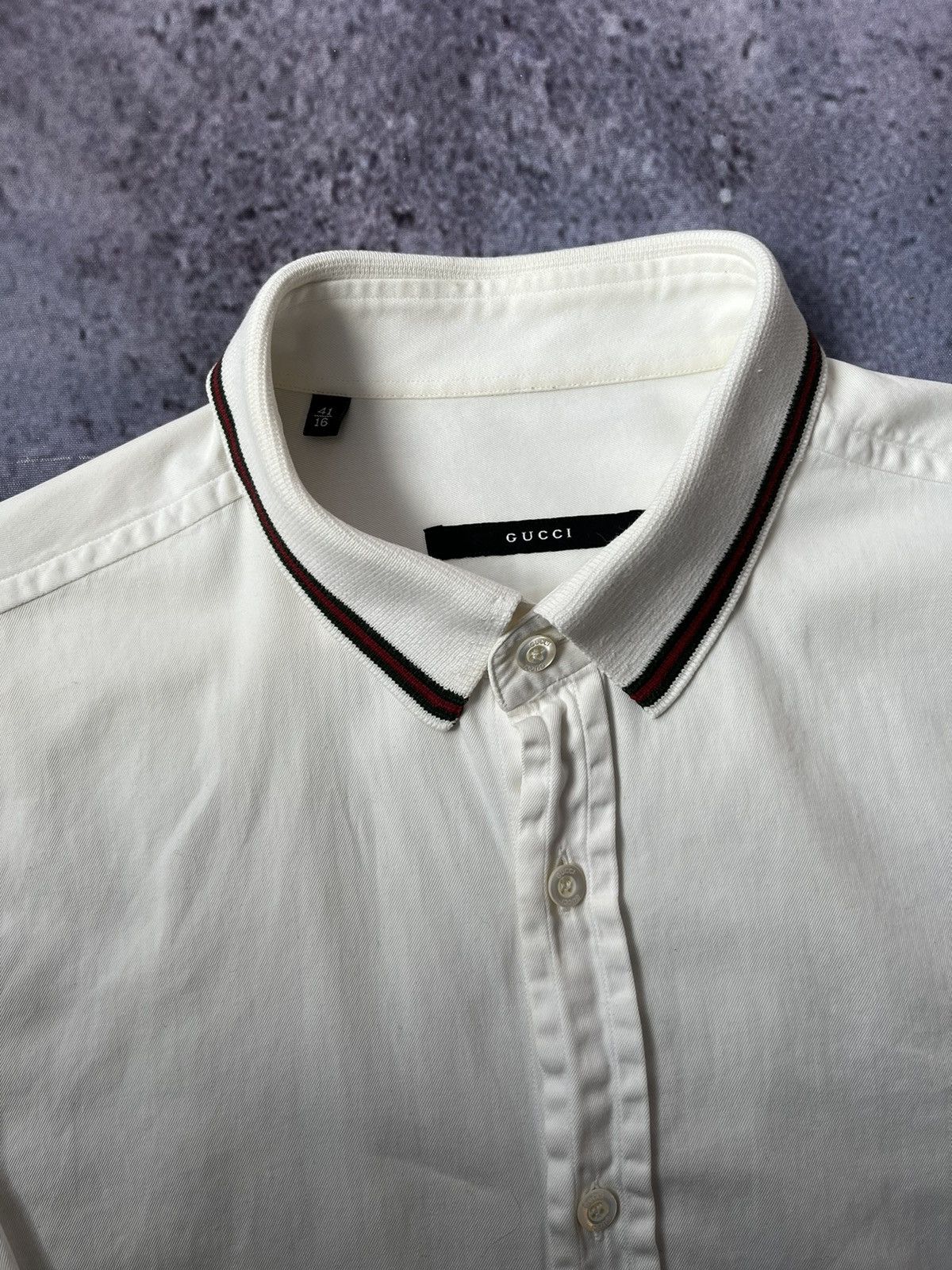 Gucci Gucci White Shirts Collar “Gucci” size 41 Size US XS / EU 42 / 0 - 3 Thumbnail