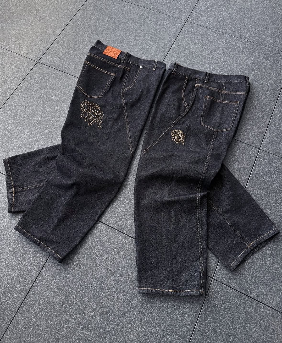 Mertra Big Step Black Denim Jeans かつき着用 - メルカリ
