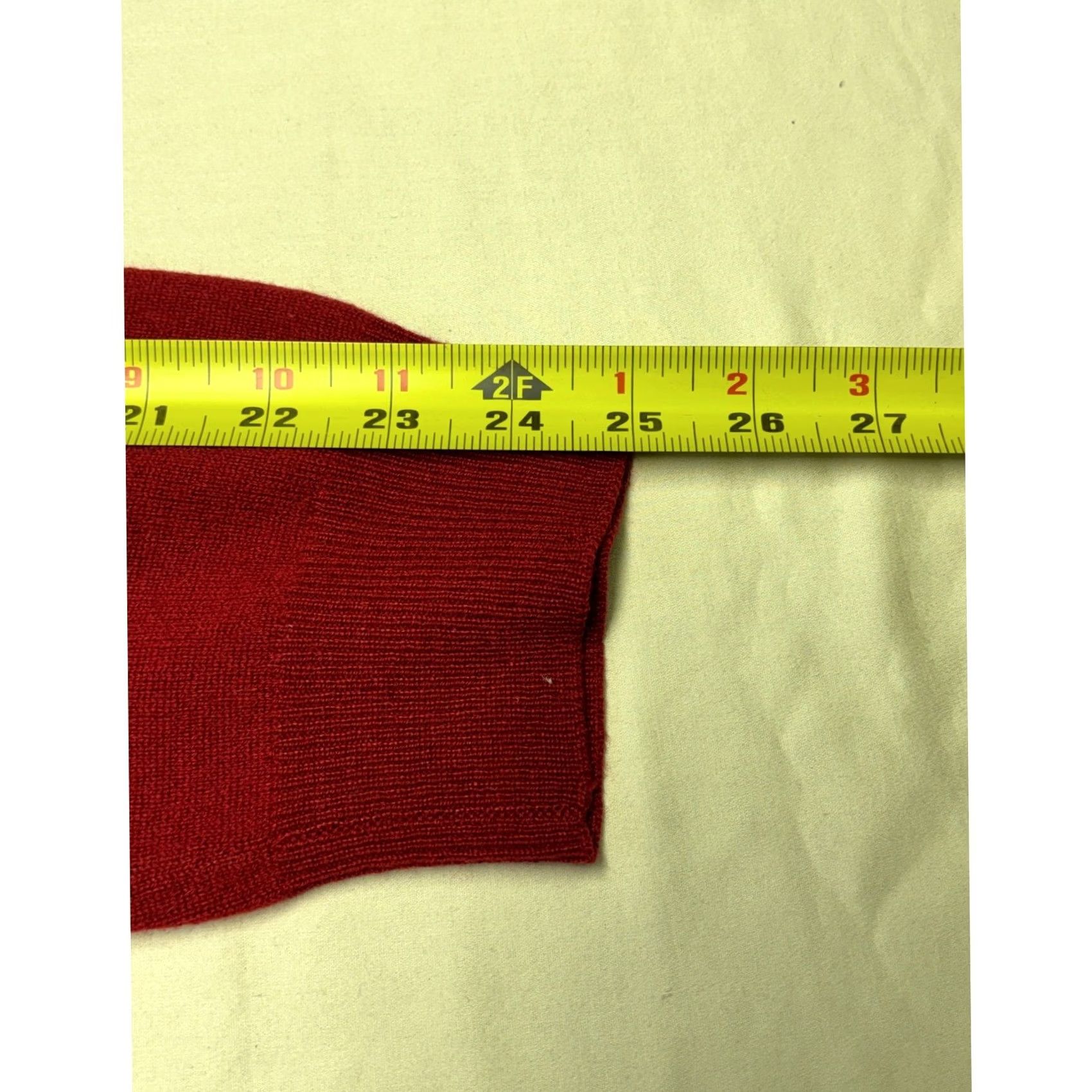 Jos. A. Bank Jos A Bank Travelers Collection Red 100% Cashmere Quarter Zip Sweater Mens 2XL Ribbed Mock Neck Zipper Pullover Size US XXL / EU 58 / 5 - 6 Thumbnail