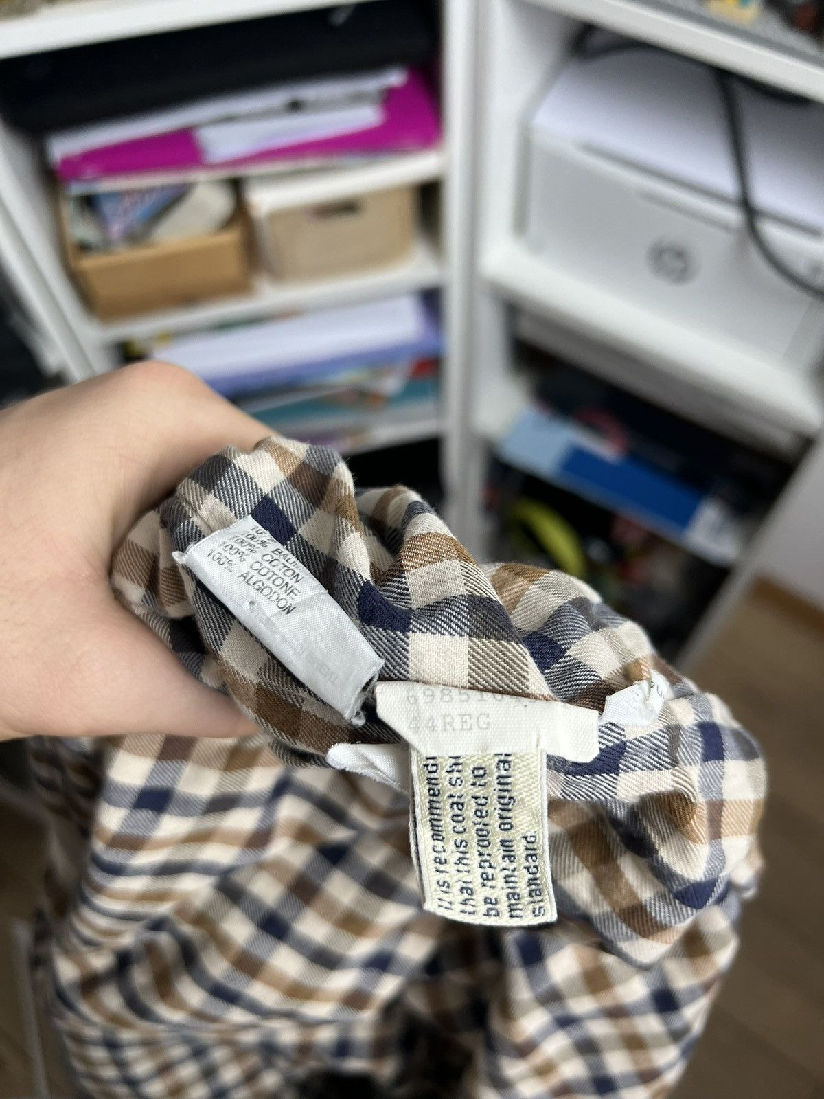 Aquascutum × Designer Vintage y2k Aquascutum checked trench coat jacket XL designer Size US XL / EU 56 / 4 - 6 Thumbnail