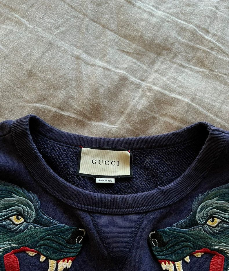 Gucci Gucci Wolf Print Crewneck Sweatshirt Size US M / EU 48-50 / 2 - 2 Thumbnail
