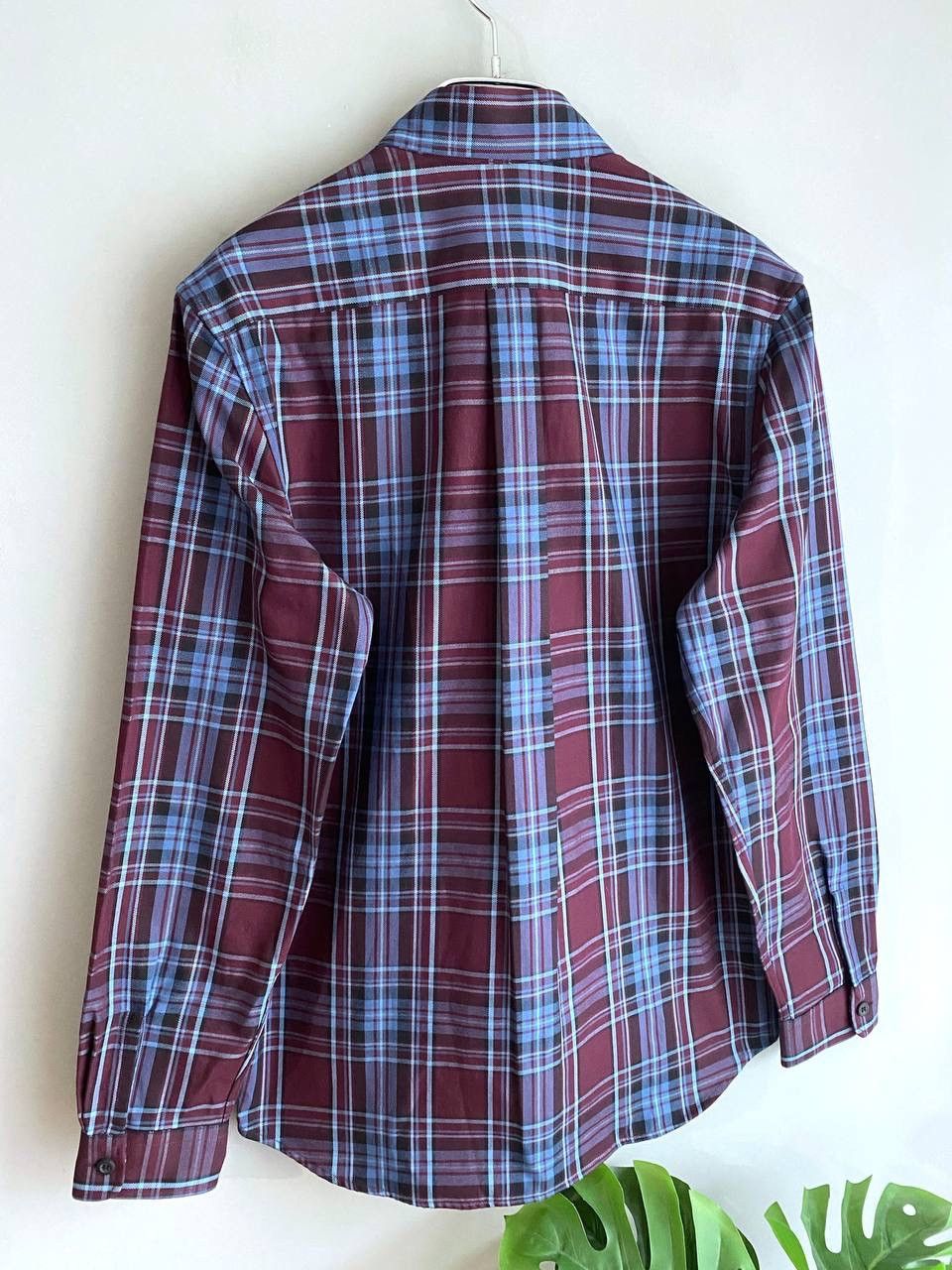 Fred Perry Fred Perry Men's Burgundy/Blue Tartan Winter Shirt, Size S Size US S / EU 44-46 / 1 - 12 Thumbnail