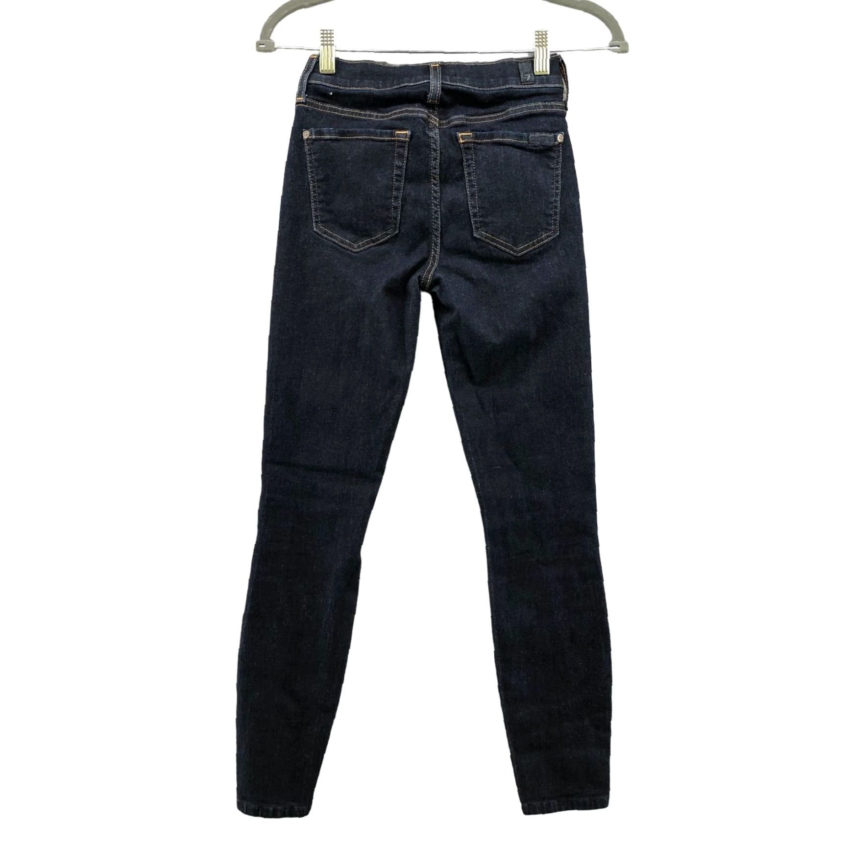 7 For All Mankind VINTAGE? No — 7 For All Mankind Gwenevere Ankle Skinny Jean Blue Dark Wash Womens 23 Slim Denim Zip Fly Inseam 26 Size 40" / US 18 - 2 Thumbnail