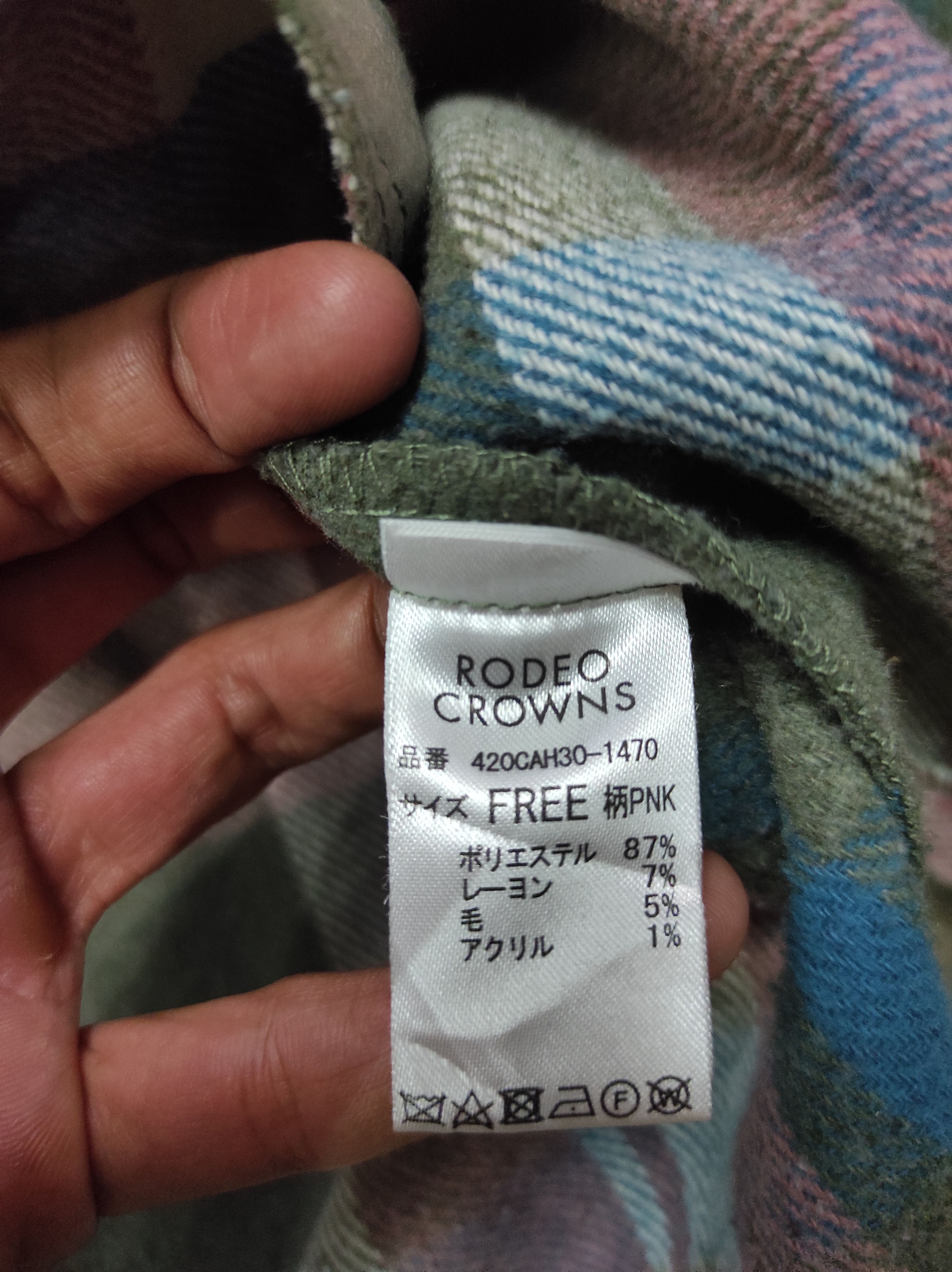 Japanese Brand RODEO CROWNS PLAID OVERSIZED FLANNEL SHIRT Size ONE SIZE - 7 Thumbnail