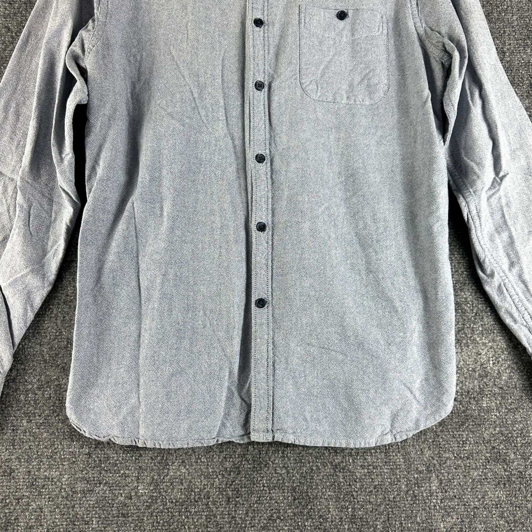 Vintage Colours Shirt Mens M Blue Chambray Organic Cotton Button Down Pocket Size US M / EU 48-50 / 2 - 2 Thumbnail