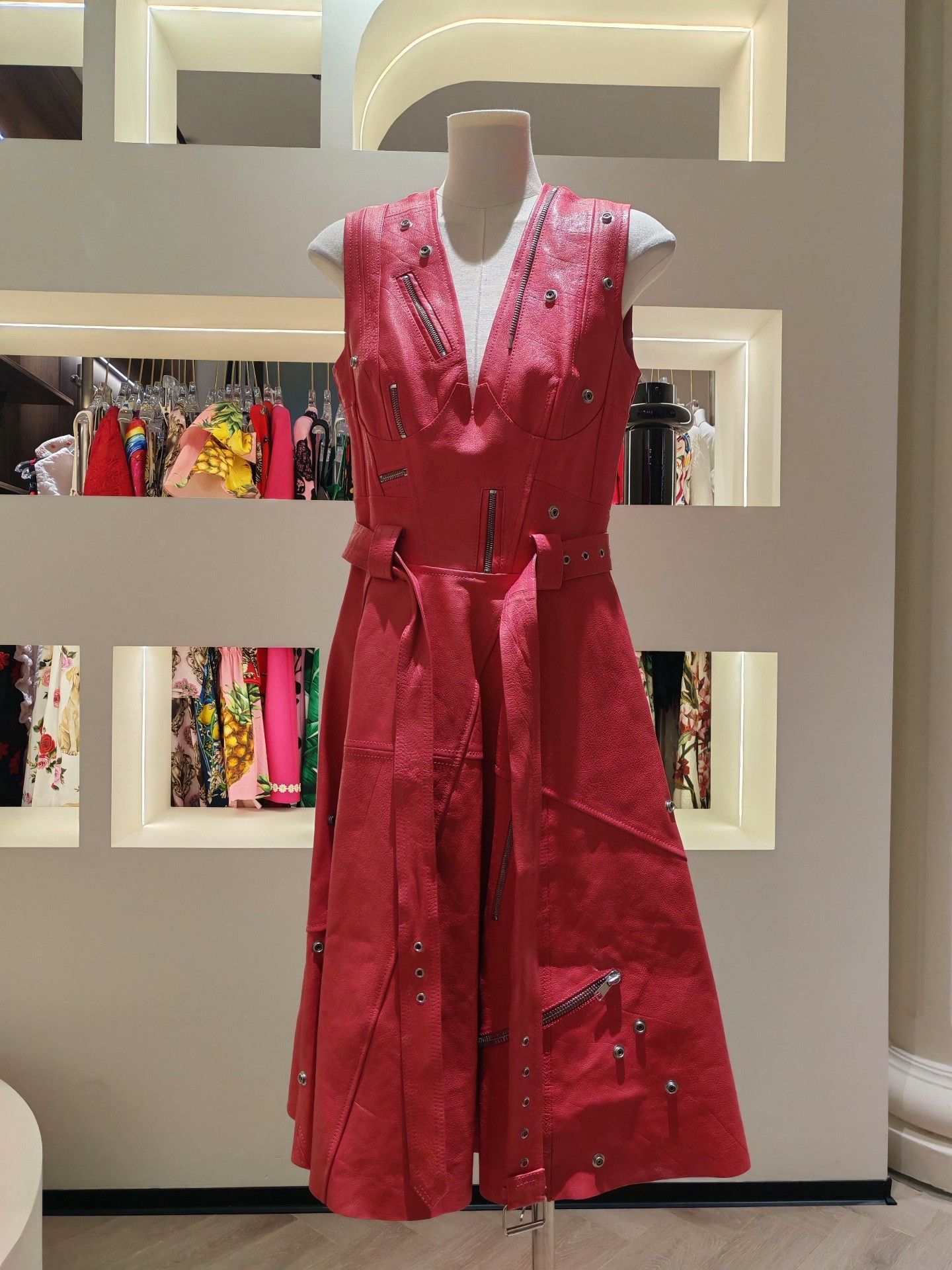 Alexander McQueen Alexander McQueen Leather Dress Size M / US 6-8 / IT 42-44 - 1 Thumbnail