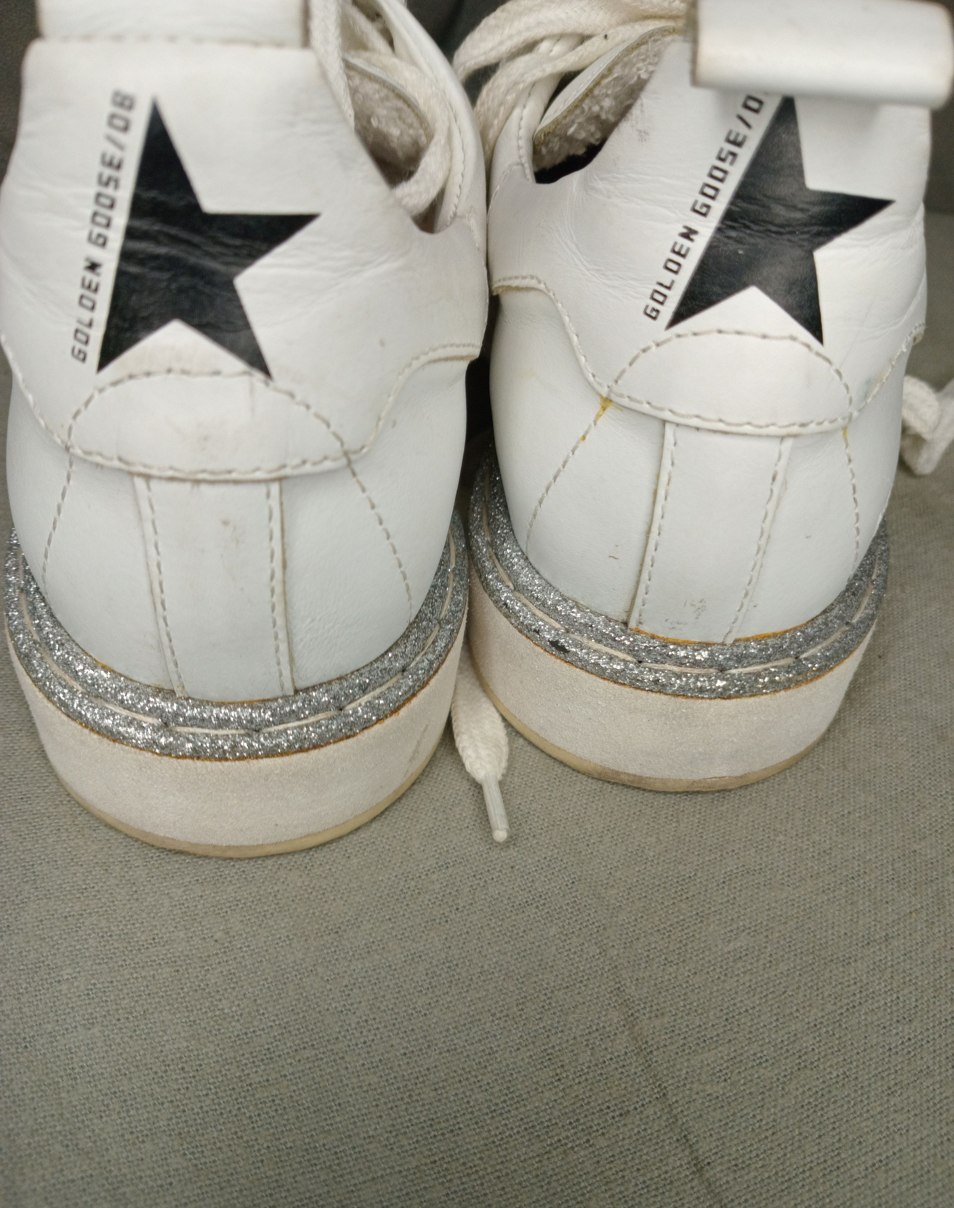 Golden Goose Golden Goose Starter glitter trimmed sneakers. Size US 5 / IT 35 - 8 Thumbnail