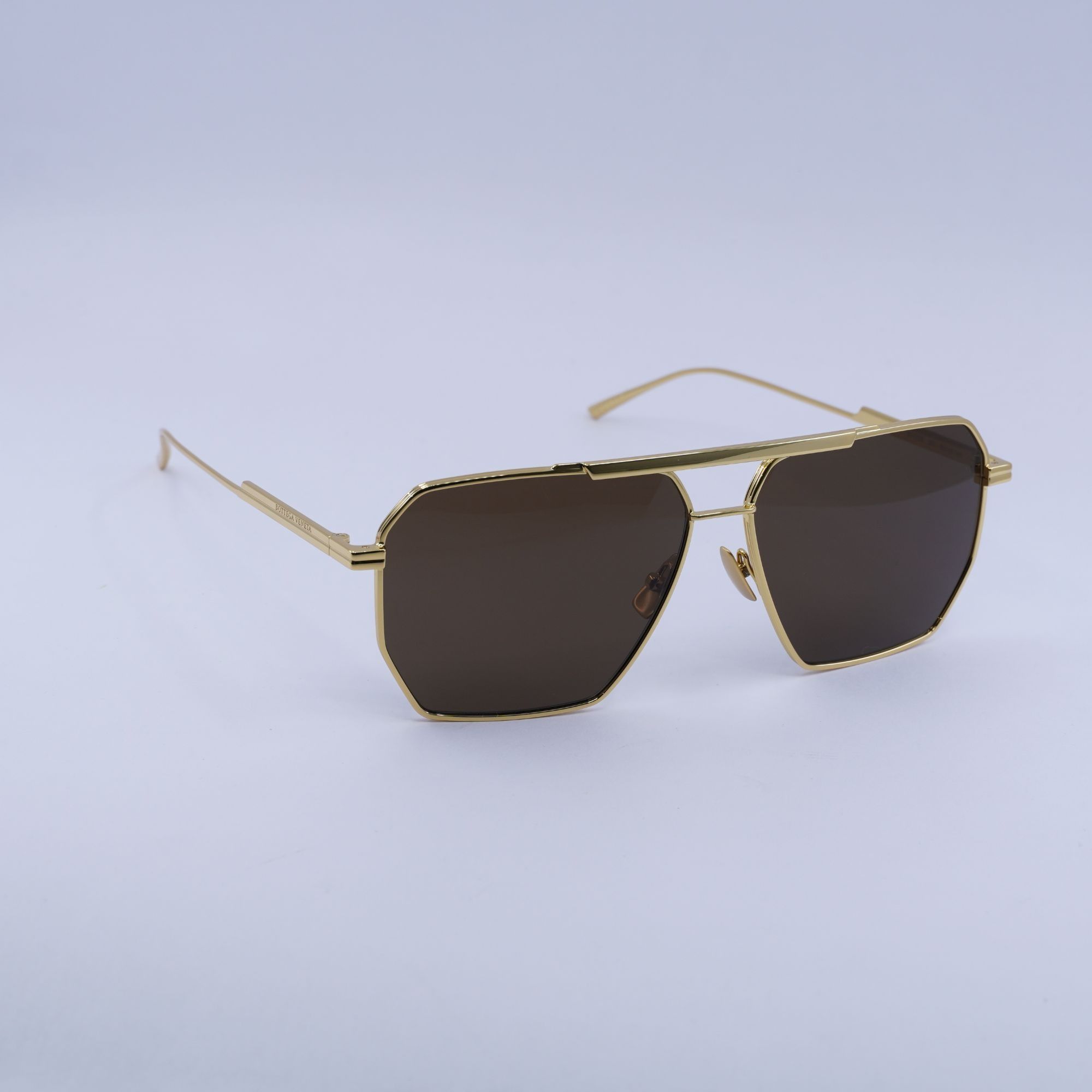 Bottega Veneta Bottega Veneta BV1012S 003 Sunglasses Gold Aviator Frame Size ONE SIZE - 9 Thumbnail
