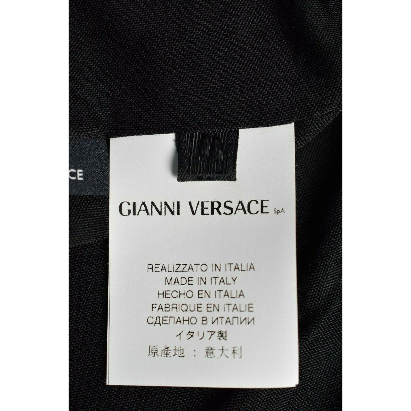 Versace VERSACE BLACK SILK ZIP GOLD MEDUSA CHAIN MIDI SKIRT 40 ITALY Size 27" / US 4 / IT 40 - 10 Thumbnail
