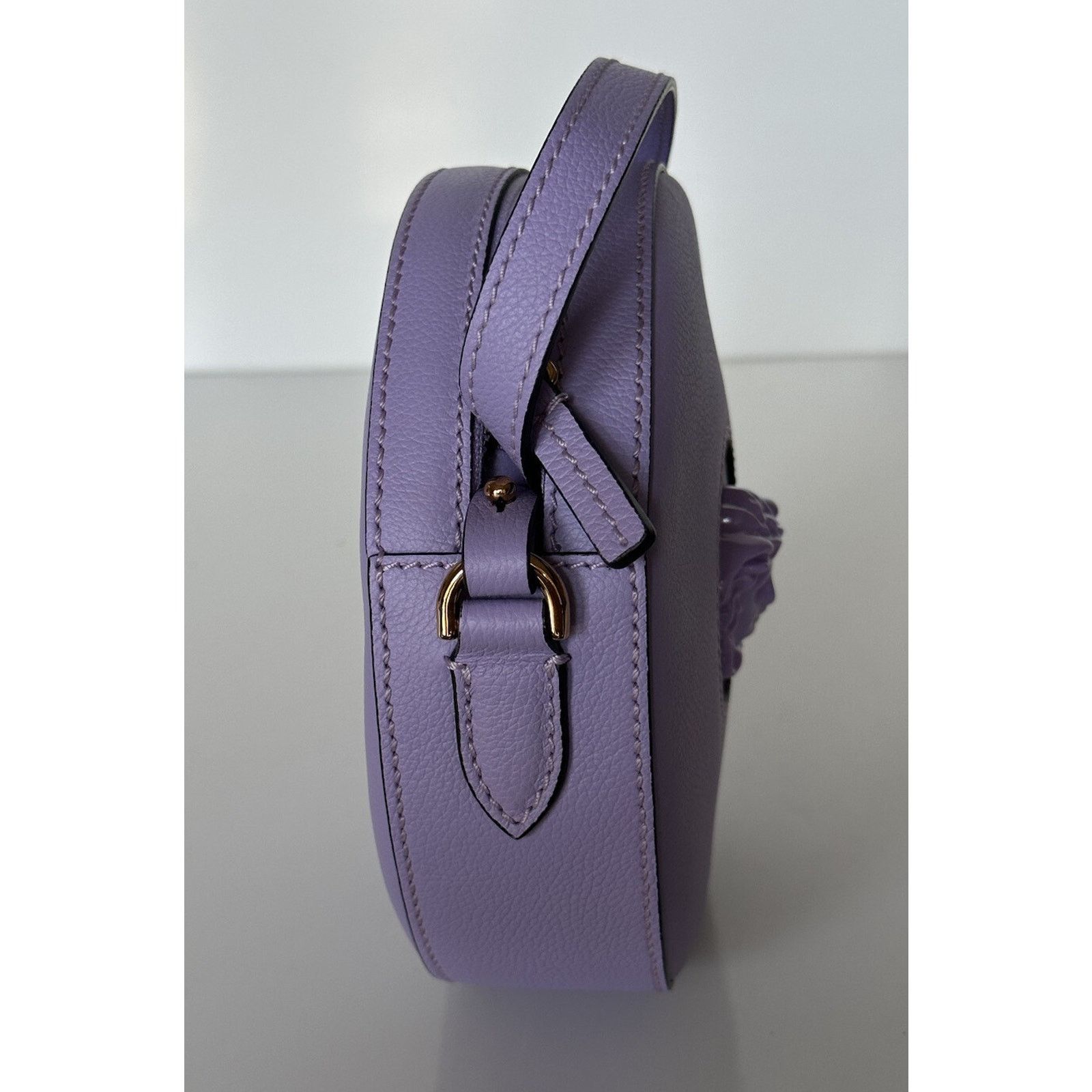 Versace Versace Medusa Leather Round Lilac Crossbody Bag DBFI050 Size ONE SIZE - 3 Thumbnail