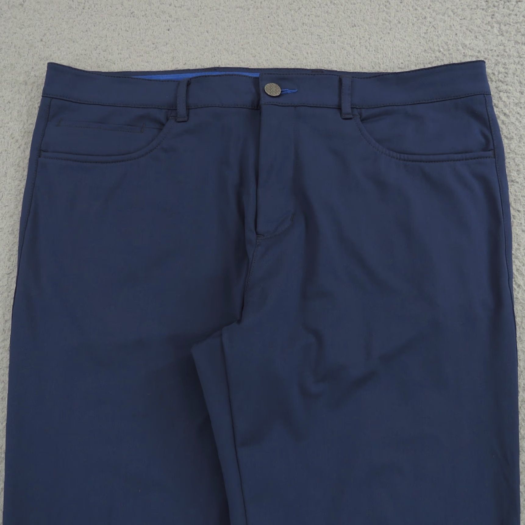 Vintage Twillory Pants Mens 36x30 Tailored Fit Navy 5 Pocket Performance Travel Flex Chino Straight 36 Regular Blue Mens Size US 36 / EU 52 - 6 Thumbnail