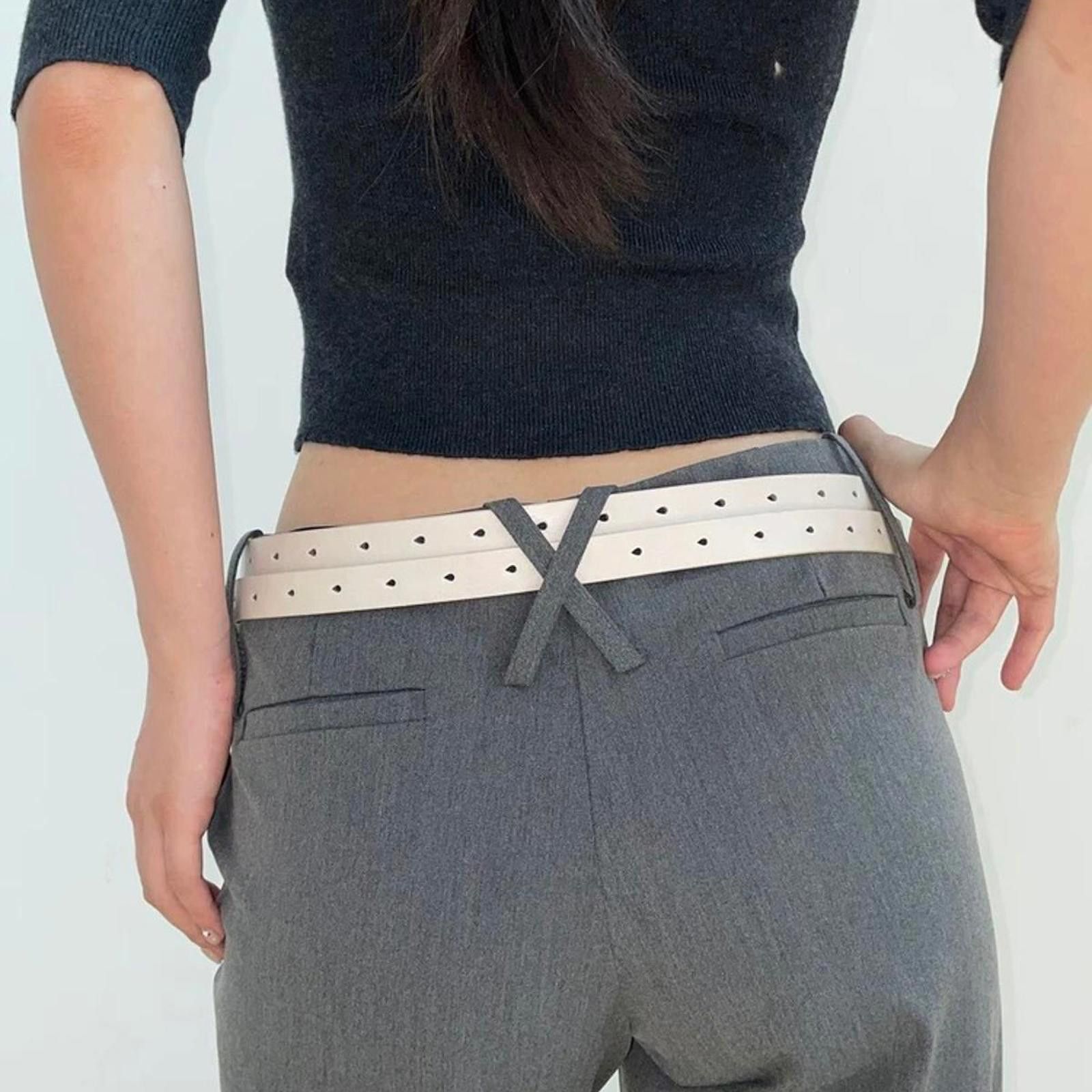 Japanese Brand Y2K Casual Layered Buckle Modern Belt Size ONE SIZE - 4 Thumbnail