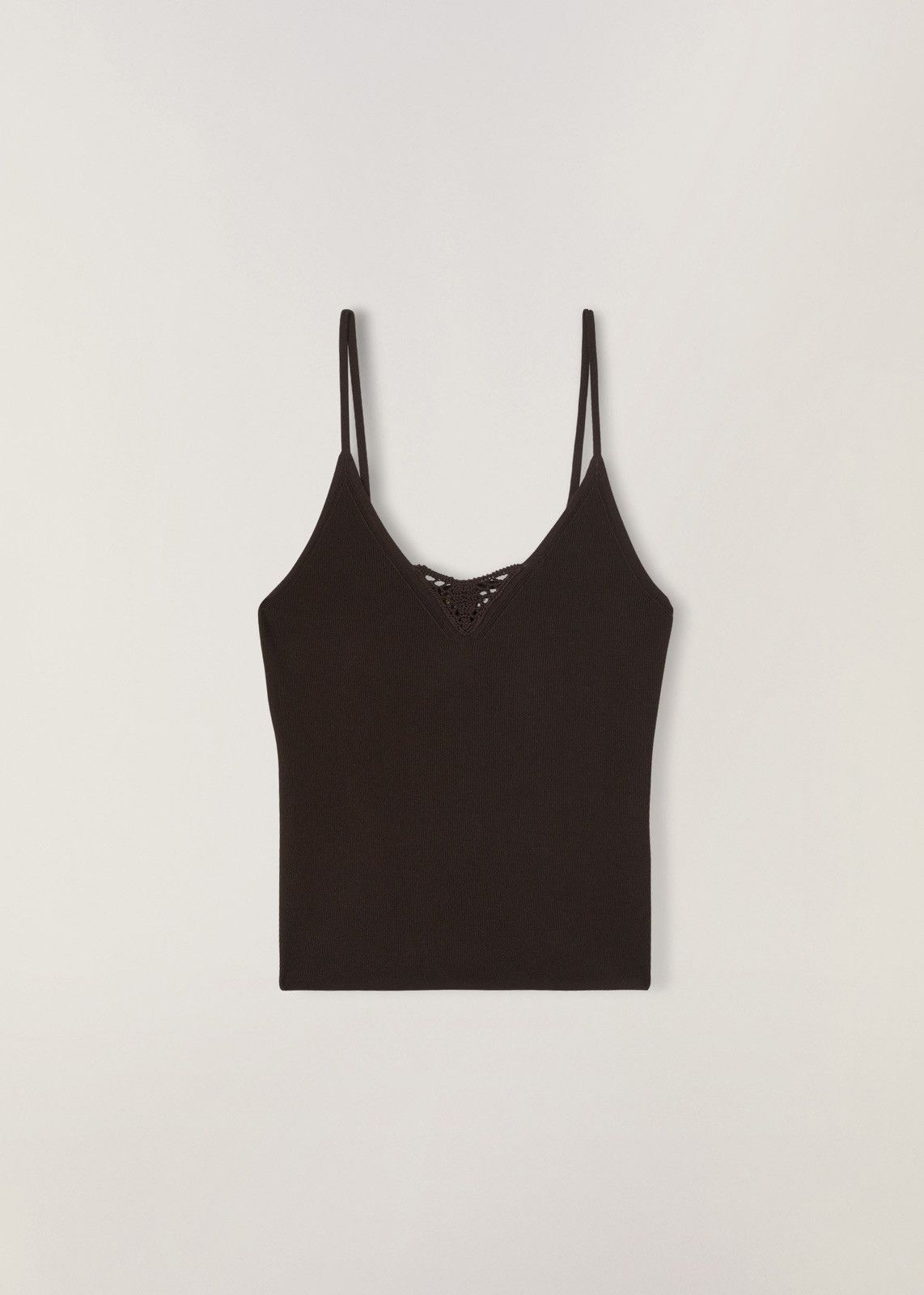 o1srvl11e1224 Avea Tank Top in Chocolate Brown