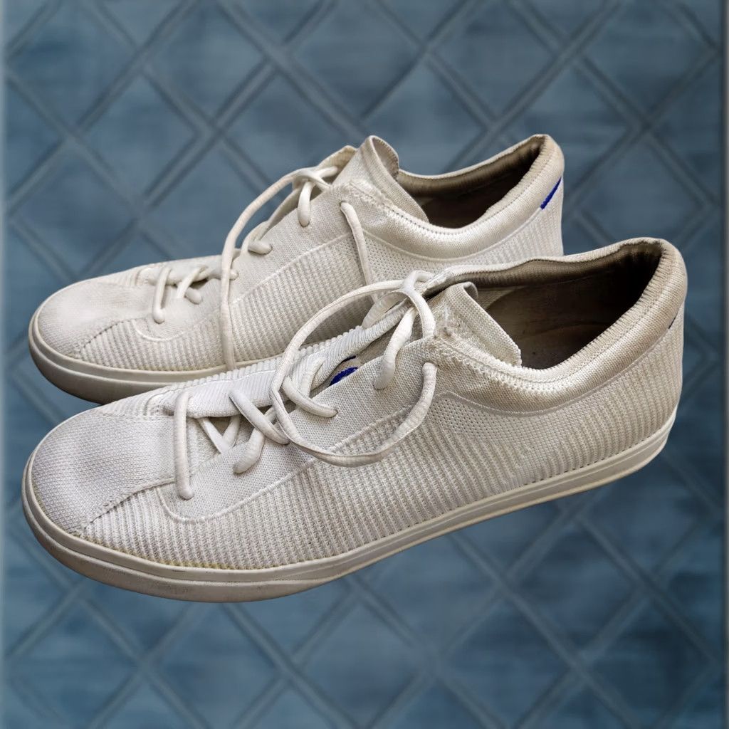 Rothy's Rothy's Women’s White Knit Lace Up Low Top Sneaker - Size 11.5 B - Walking, Lightweight, Breathable Size XL / US 12-14 / IT 48-50 - 1 Thumbnail