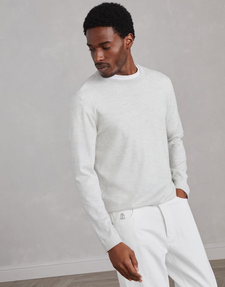 Brunello Cucinelli o1w1db10825 Sweater in White Size US L / EU 52-54 / 3 - 1 Thumbnail
