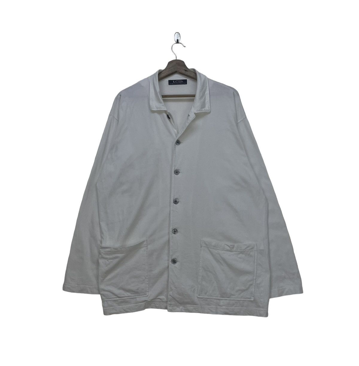 Yohji Yamamoto 🔥Yohji Yamamoto LQ For Men Dual Pocket White Jacket Size US M / EU 48-50 / 2 - 1 Thumbnail