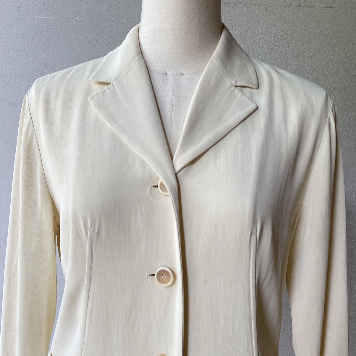 Jil Sander JILSANDER Yellow Tailored Blazer with Front Pockets Size XXS / US 00 / IT 34 - 5 Thumbnail