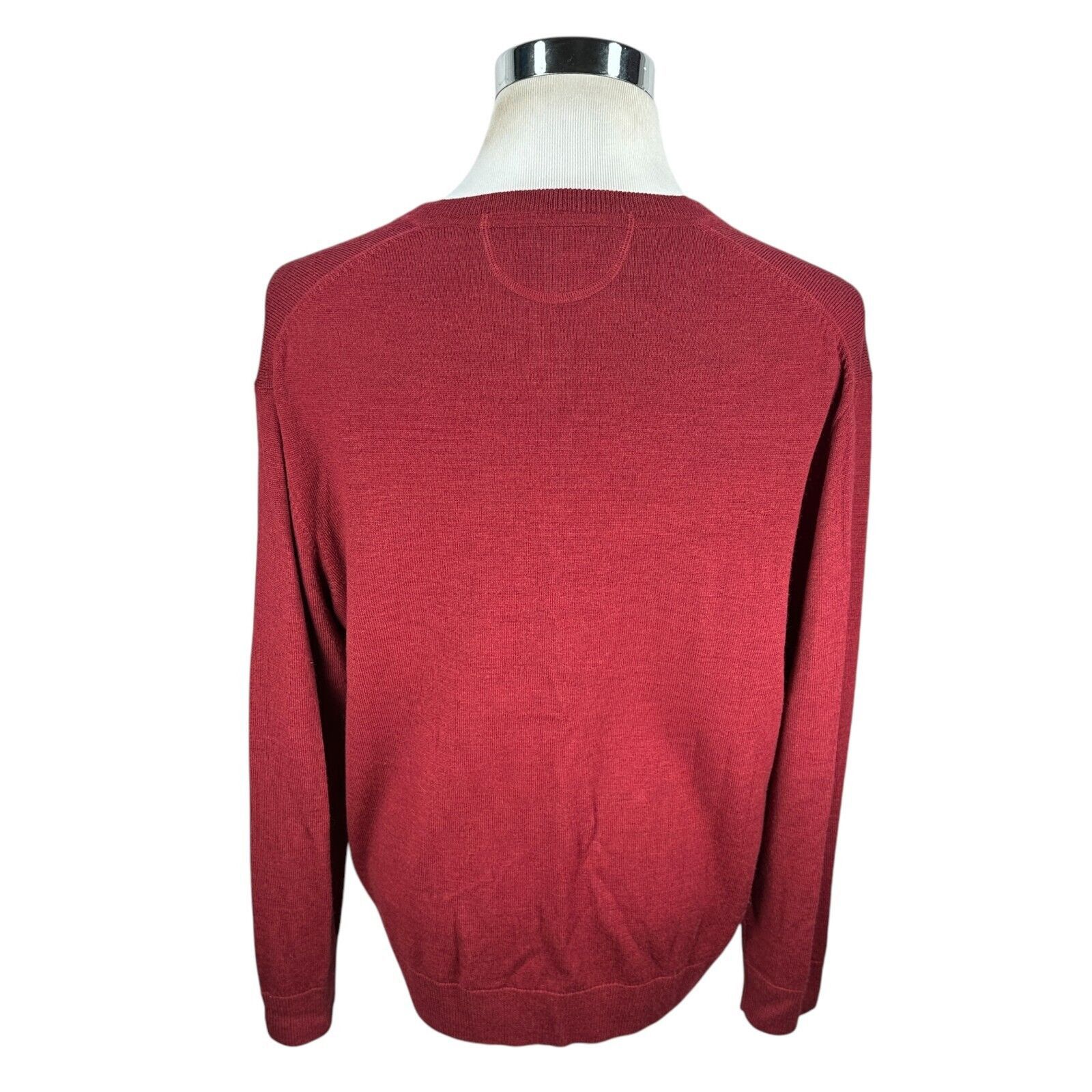 & Other Stories Raffi Sweater Men’s XL Red V-Neck Knit Lightweight Pullover Size US XL / EU 56 / 4 - 5 Thumbnail