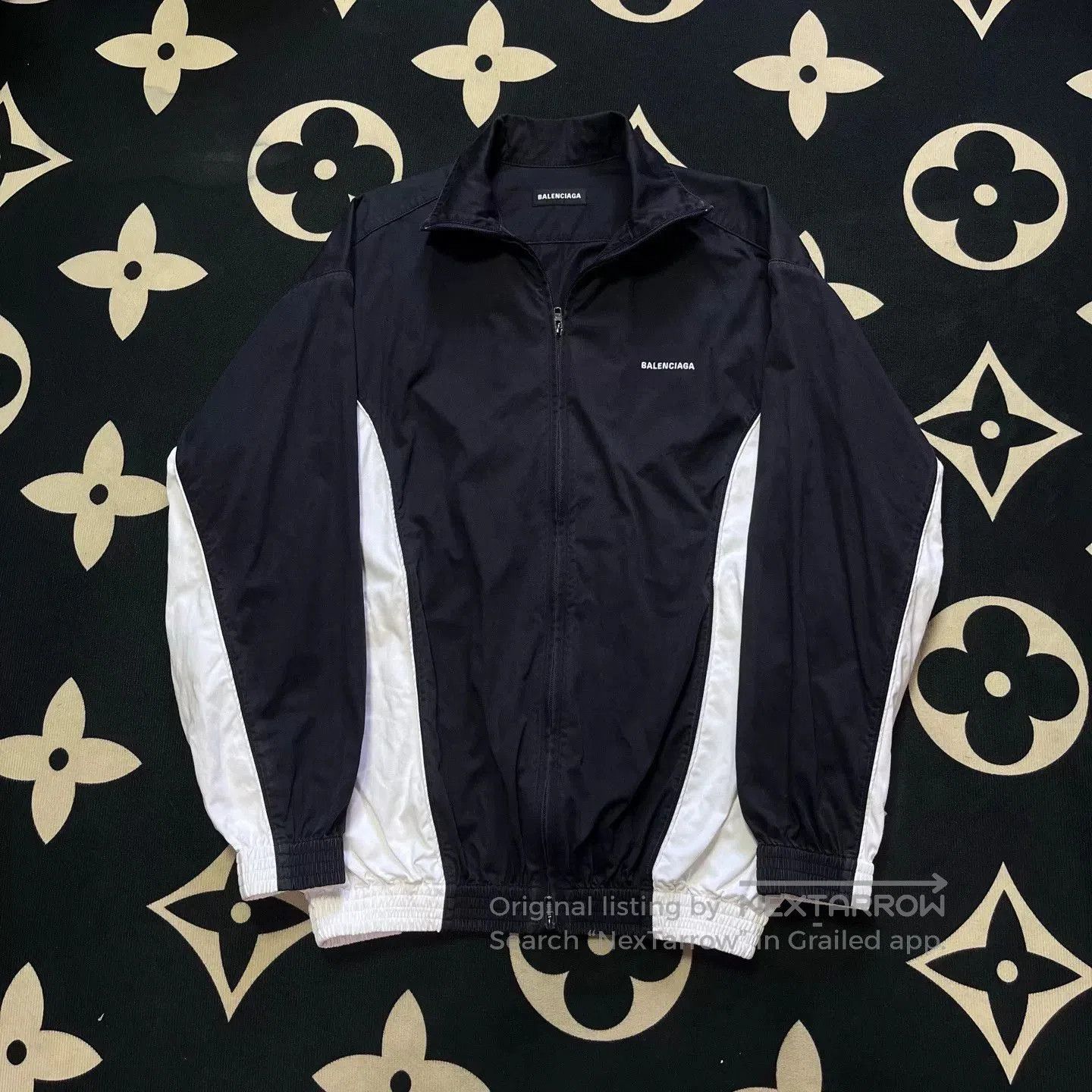 Balenciaga Embroidered Logo Varsity Jacket.