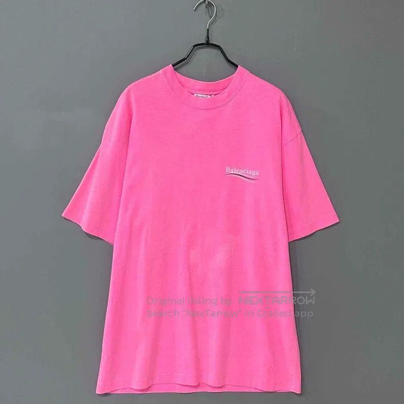 Balenciaga Pink Coca-Cola Logo Short Sleeve