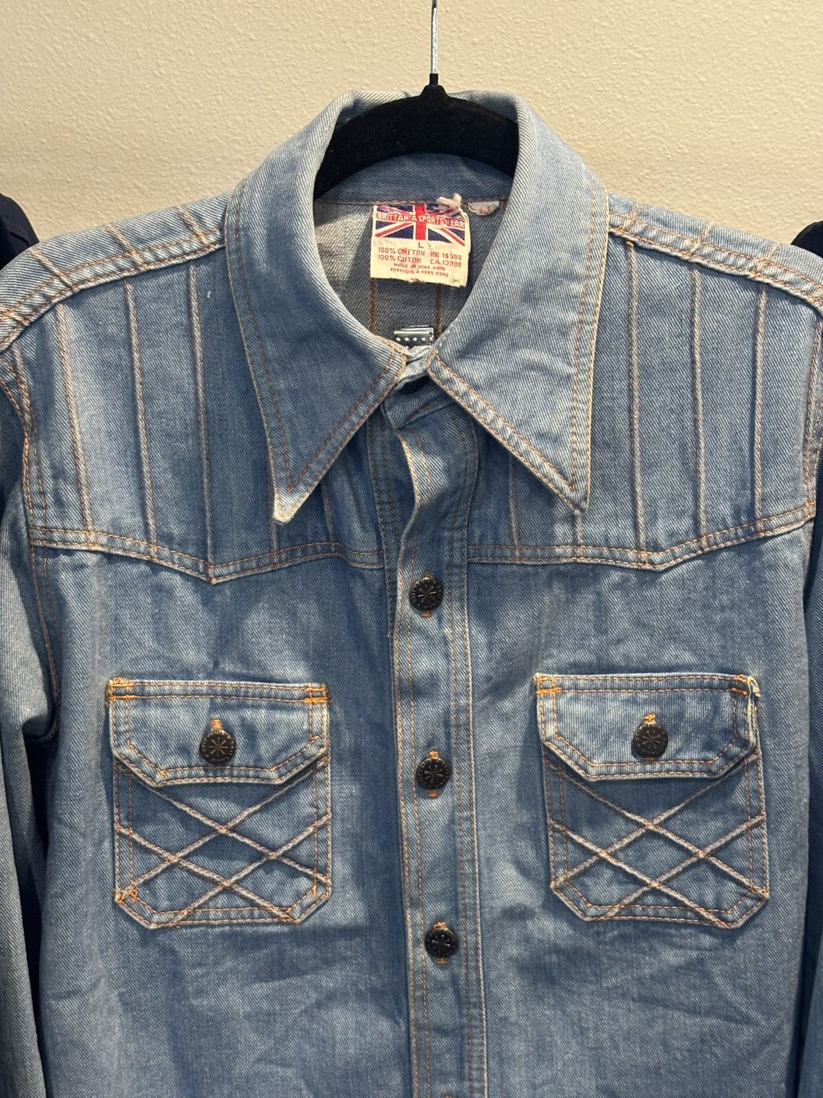 Japanese Brand BRITTANIA SPORTSWEAR Western Denim Jacket (L) 🇬🇧 Size US L / EU 52-54 / 3 - 1 Thumbnail