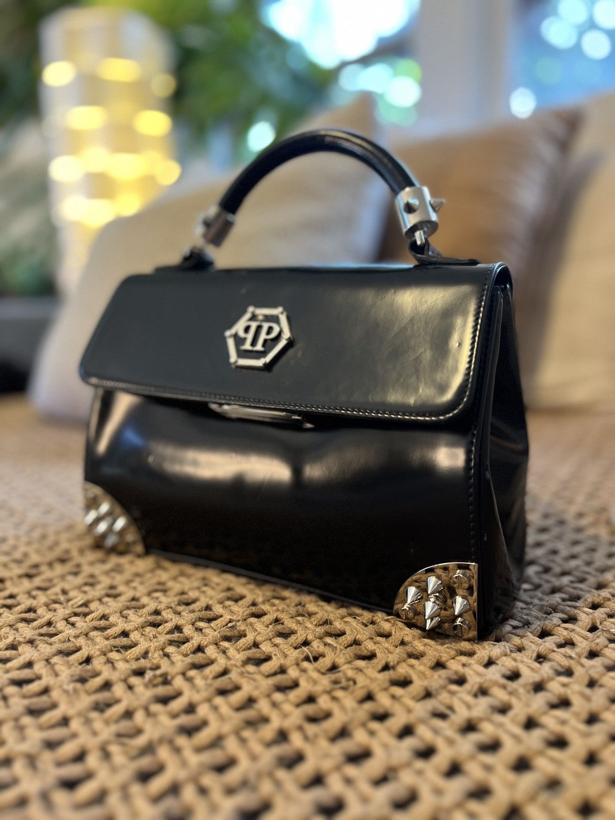 Philipp Plein Philipp Plein Black Leather Studded Bag | Grailed