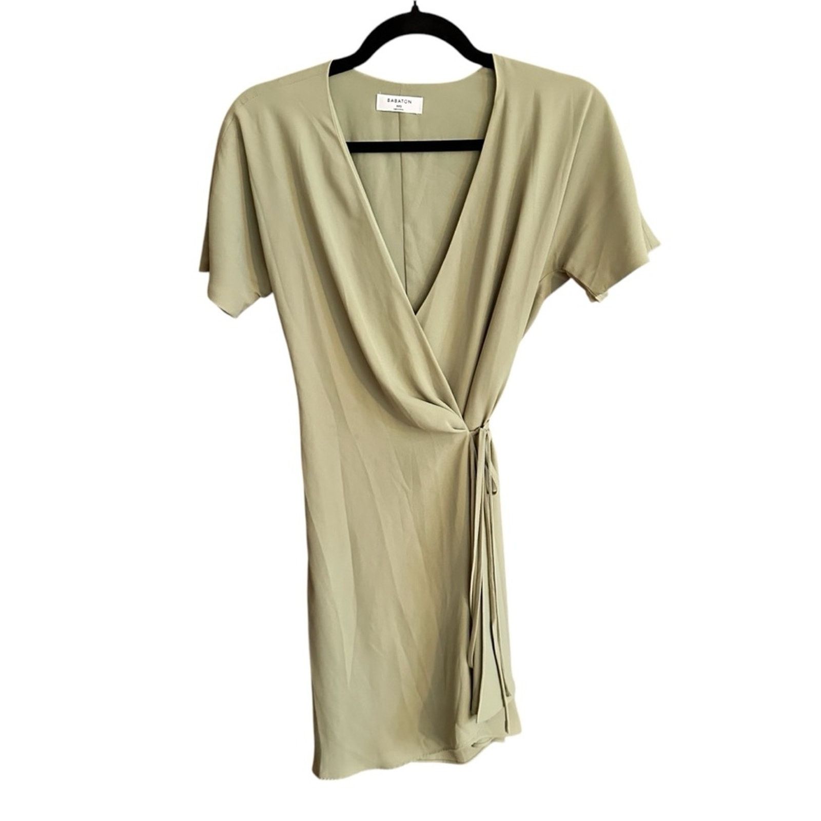 Aritzia Aritzia Babaton Wallace Wrap Mini Dress – Sage – Size XXS Size XXS / US 00 / IT 34 - 6 Thumbnail