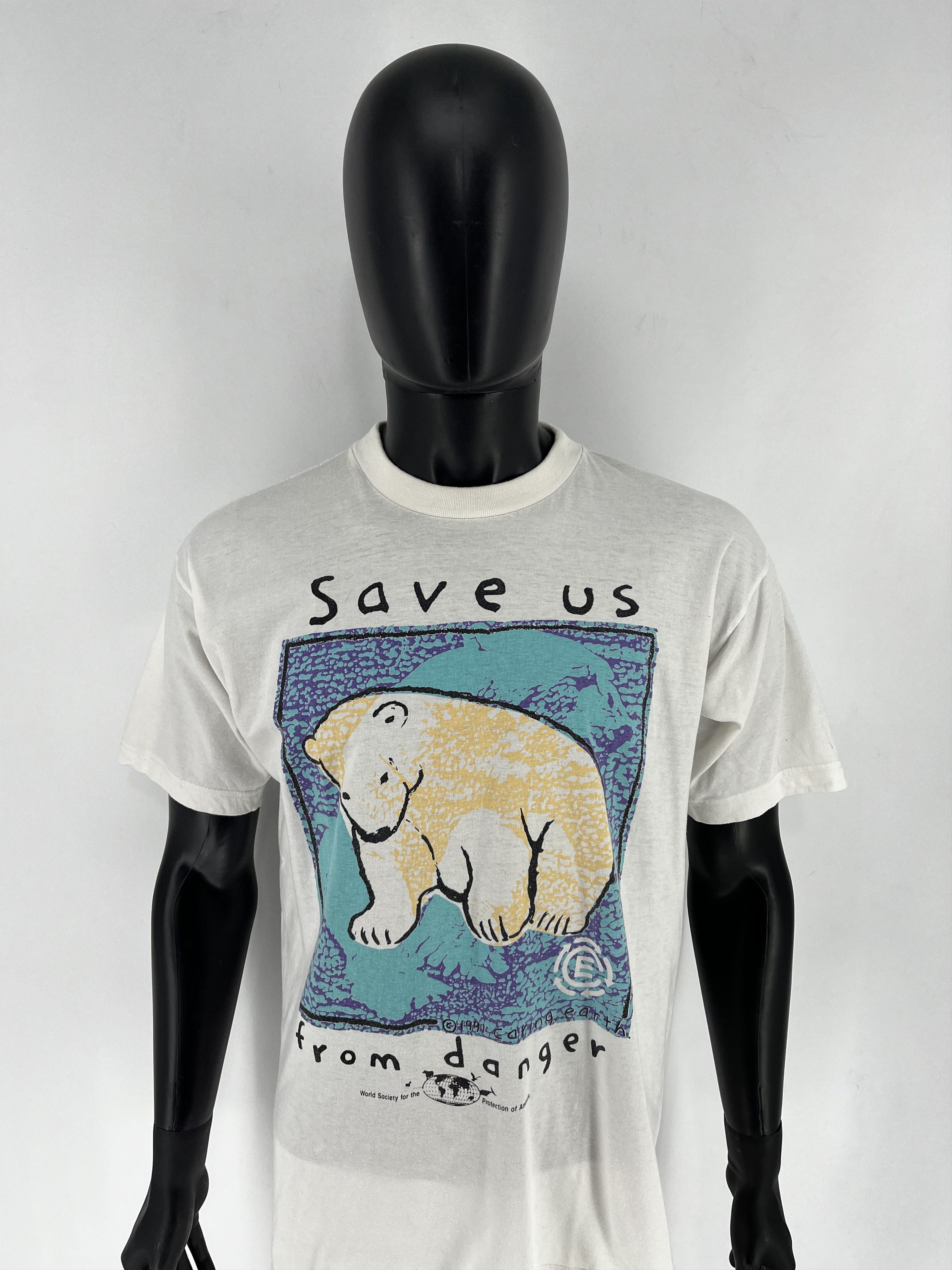 Vintage 90s Vintage Peta Shirt Size XL Vtg White Protection of Anima Size US XL / EU 56 / 4 - 5 Thumbnail