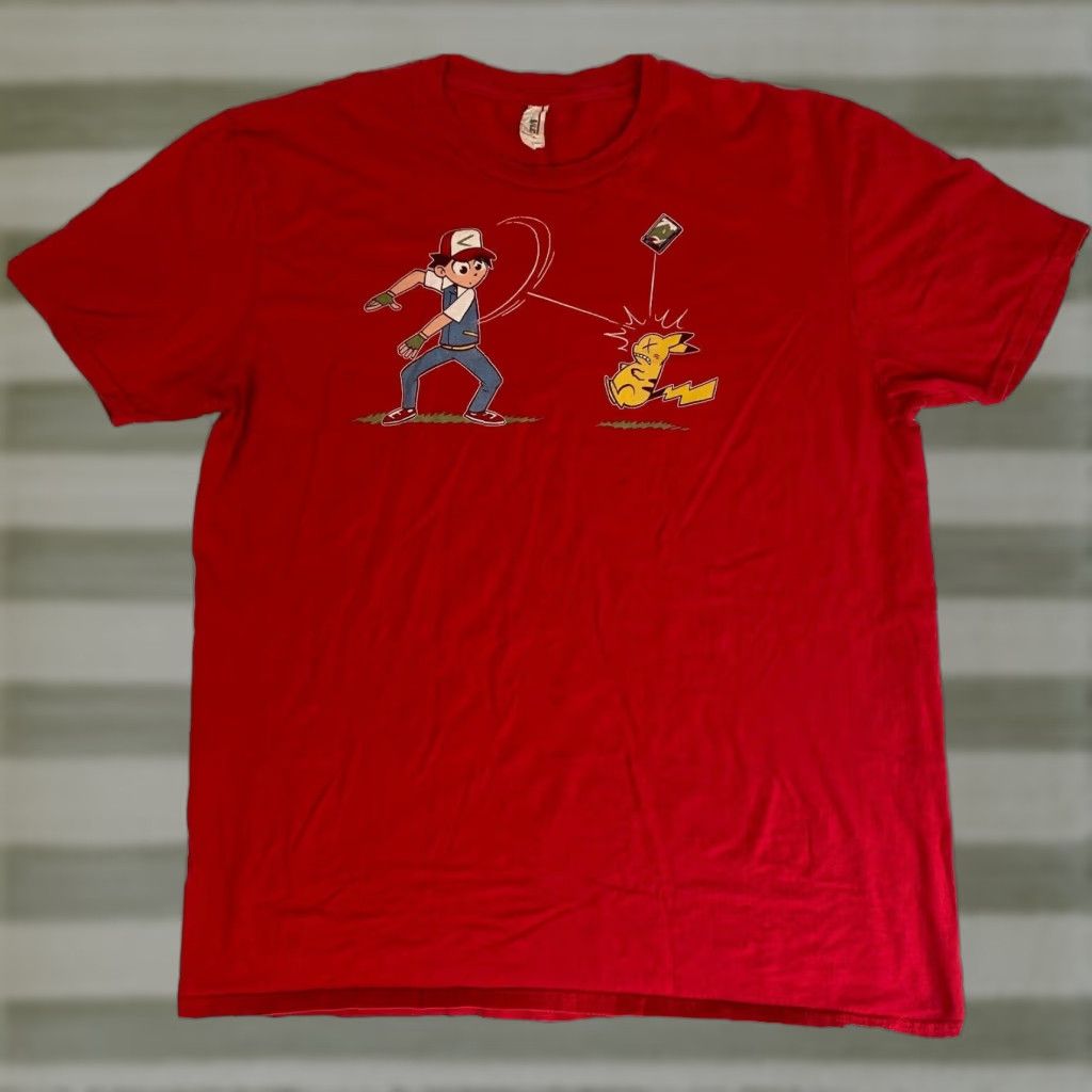 Anvil Men's Pokémon T-Shirt Red XL Size US XL / EU 56 / 4 - 1 Thumbnail