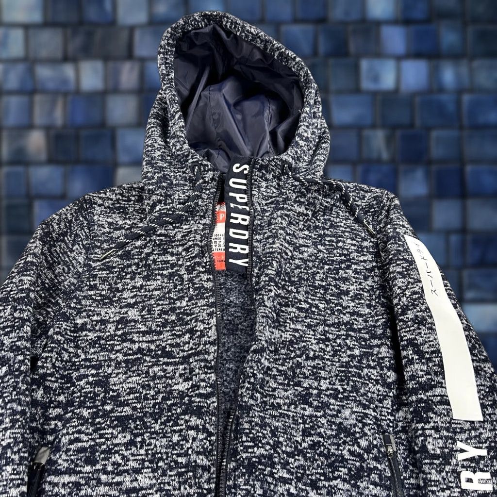 Superdry Superdry Jacket Women S Blue Storm Hooded Full Zip Activewear Jacket Heather Polyester Fall Spring Mens? Womens Size S / US 4 / IT 40 - 1 Thumbnail