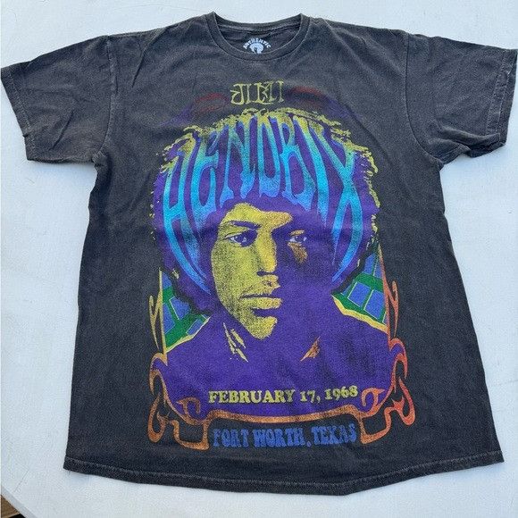 Band Tees × Jimi Hendrix NEW JIMI HENDRIX FORT WORTH TX 1968 VINTAGE T-SHIRT SZ M Size US M / EU 48-50 / 2 - 1 Thumbnail