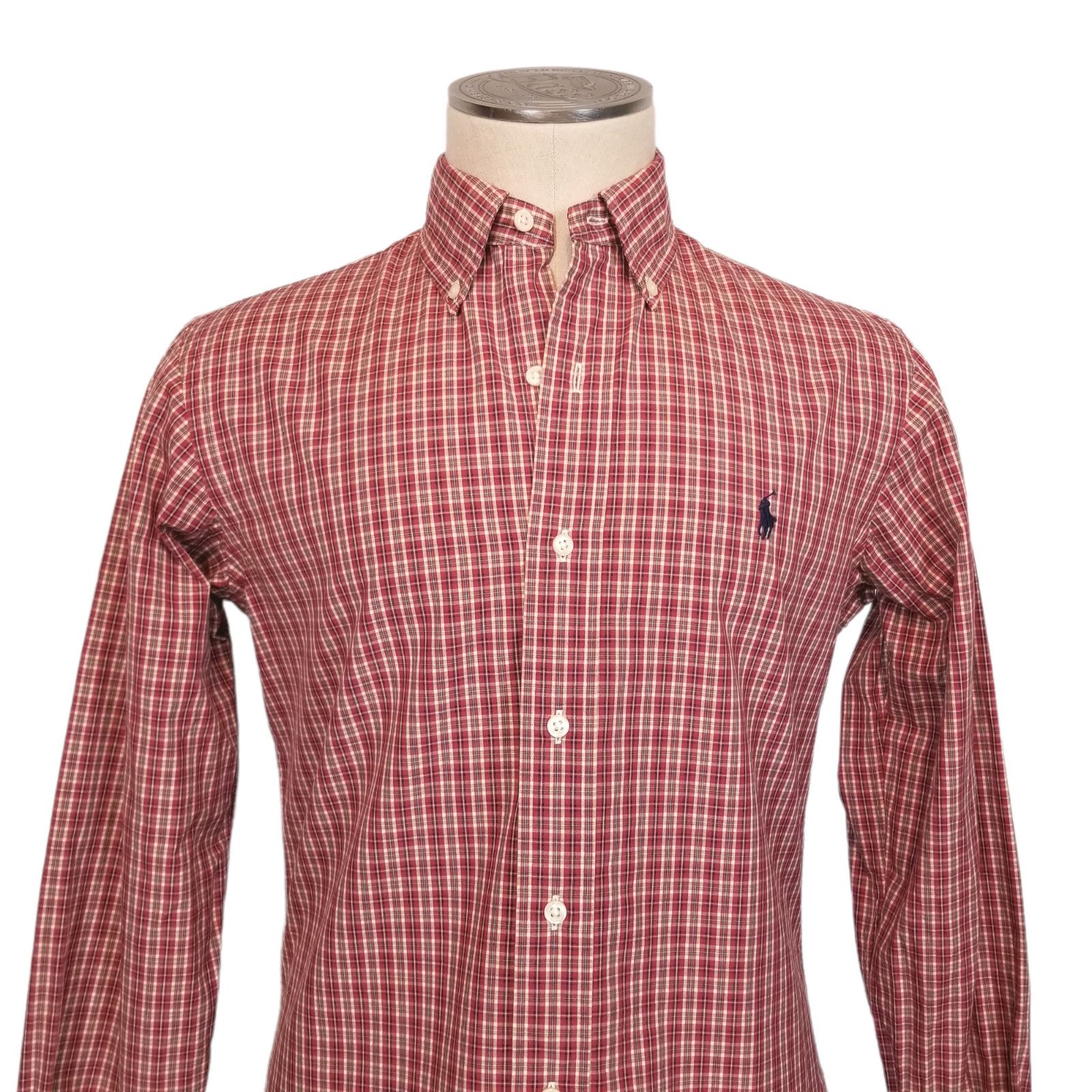 Ralph Lauren Ralph Lauren Plaid Cotton Custom Fit Shirt Red Sz Small Size US S / EU 44-46 / 1 - 2 Thumbnail