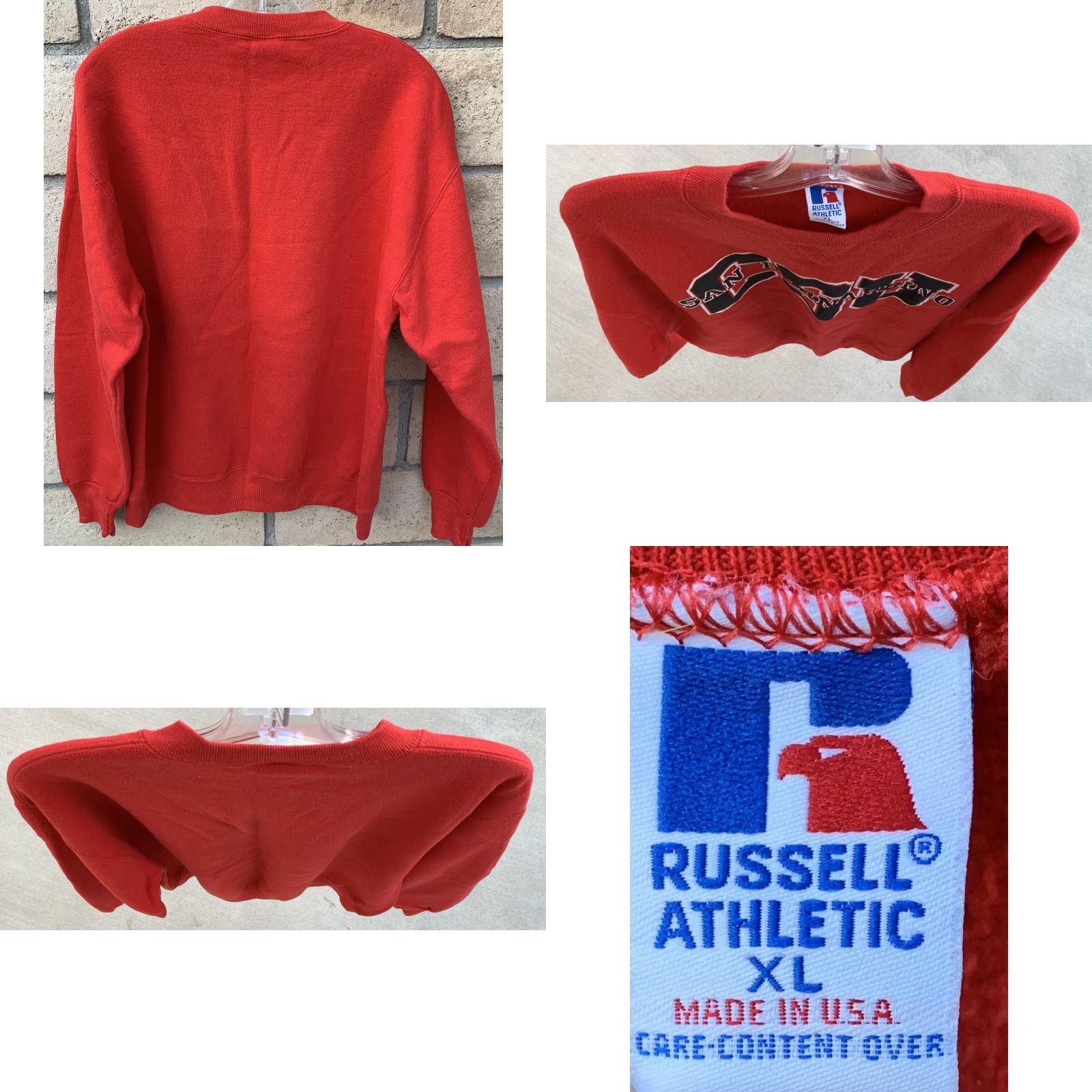 Russell Athletic VINTAGE Russell Athletic CSU San Bernardino Graphic Sweatshirt XL Men Red USA Pullover Graphic Print Size US XL / EU 56 / 4 - 8 Thumbnail