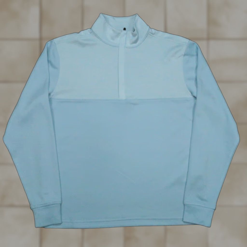 Footjoy FootJoy Pullover Mens Small Blue Heather Yoke Half Zip Performance Midlayer Size US S / EU 44-46 / 1 - 1 Thumbnail