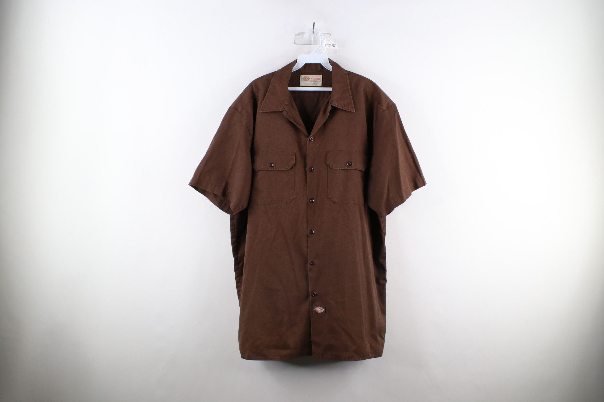 Dickies × Vintage Vintage Dickies Out Short Sleeve Work Mechanic Shirt Brown Size ONE SIZE - 1 Thumbnail