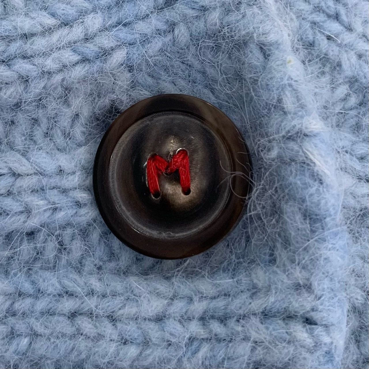 Maison Margiela Maison Margiela Blue Wool V-neck Knit Cardigan Coat K26WX Size L / US 10 / IT 46 - 7 Thumbnail