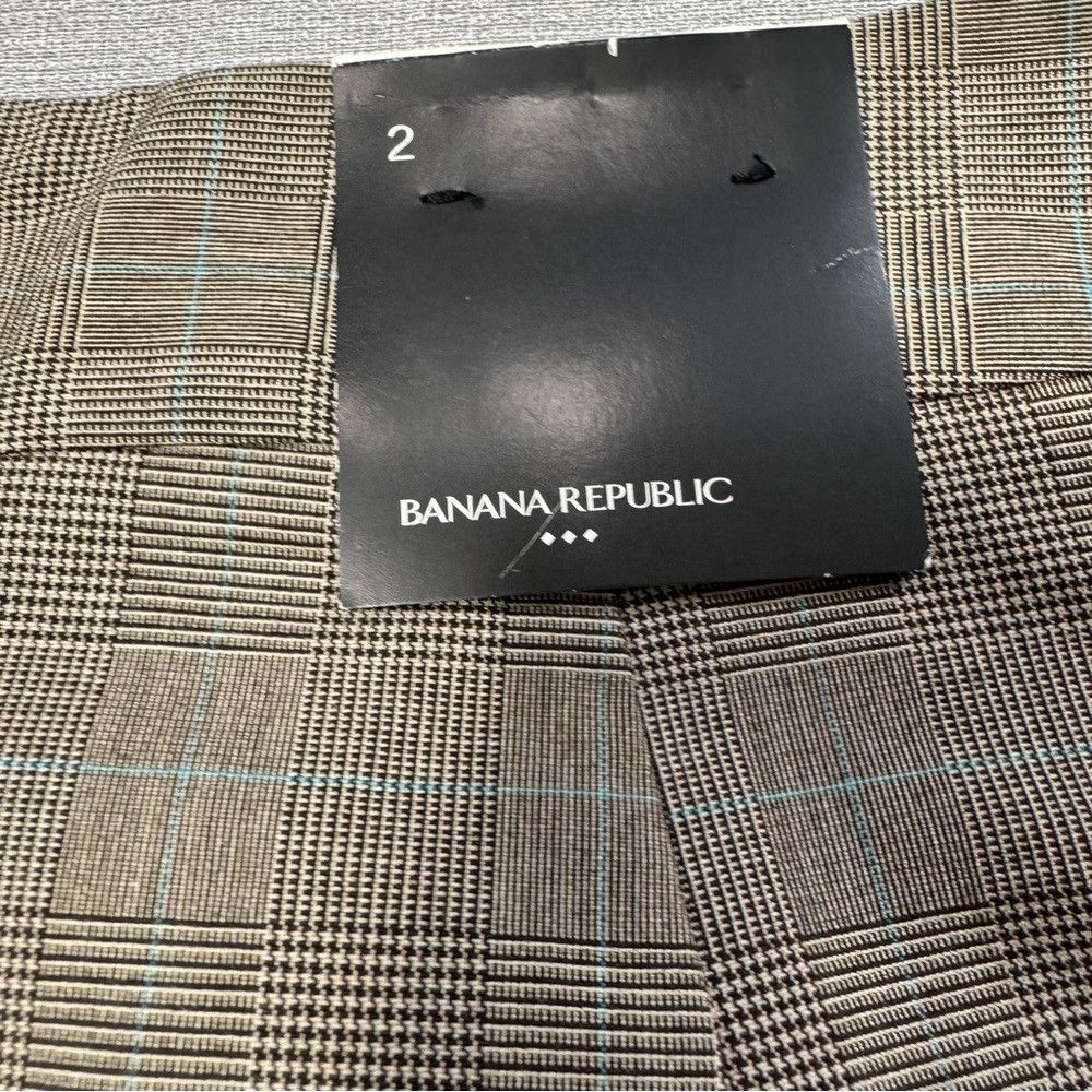 Banana Republic NWT New Banana Republic Plaid Pencil Light Brown Skirt Size Size 26" / US 2 / IT 38 - 5 Thumbnail