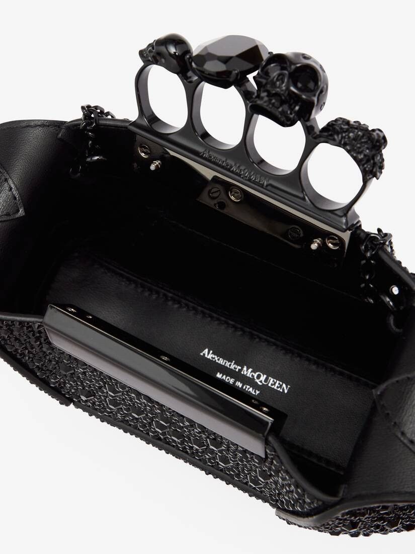 Alexander McQueen o1w1db10925 Size: OS/The Jewelled Hobo Mini Bag in Black Size ONE SIZE - 4 Thumbnail
