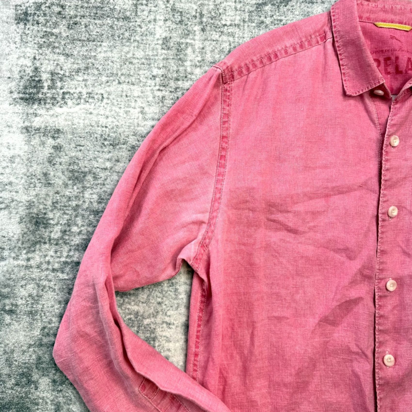 Tommy Bahama Tommy Bahama Shirt Men Large Pink Linen Button-Up Beach Resort Casual Relaxed Fit Size L Size US L / EU 52-54 / 3 - 6 Thumbnail