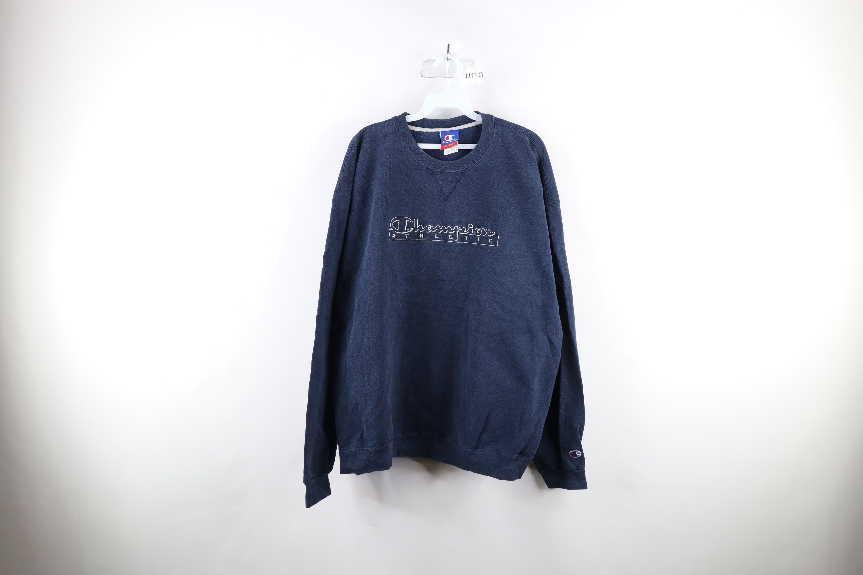 Vintage 90s Champion Out Athletic Crewneck Sweatshirt Blue