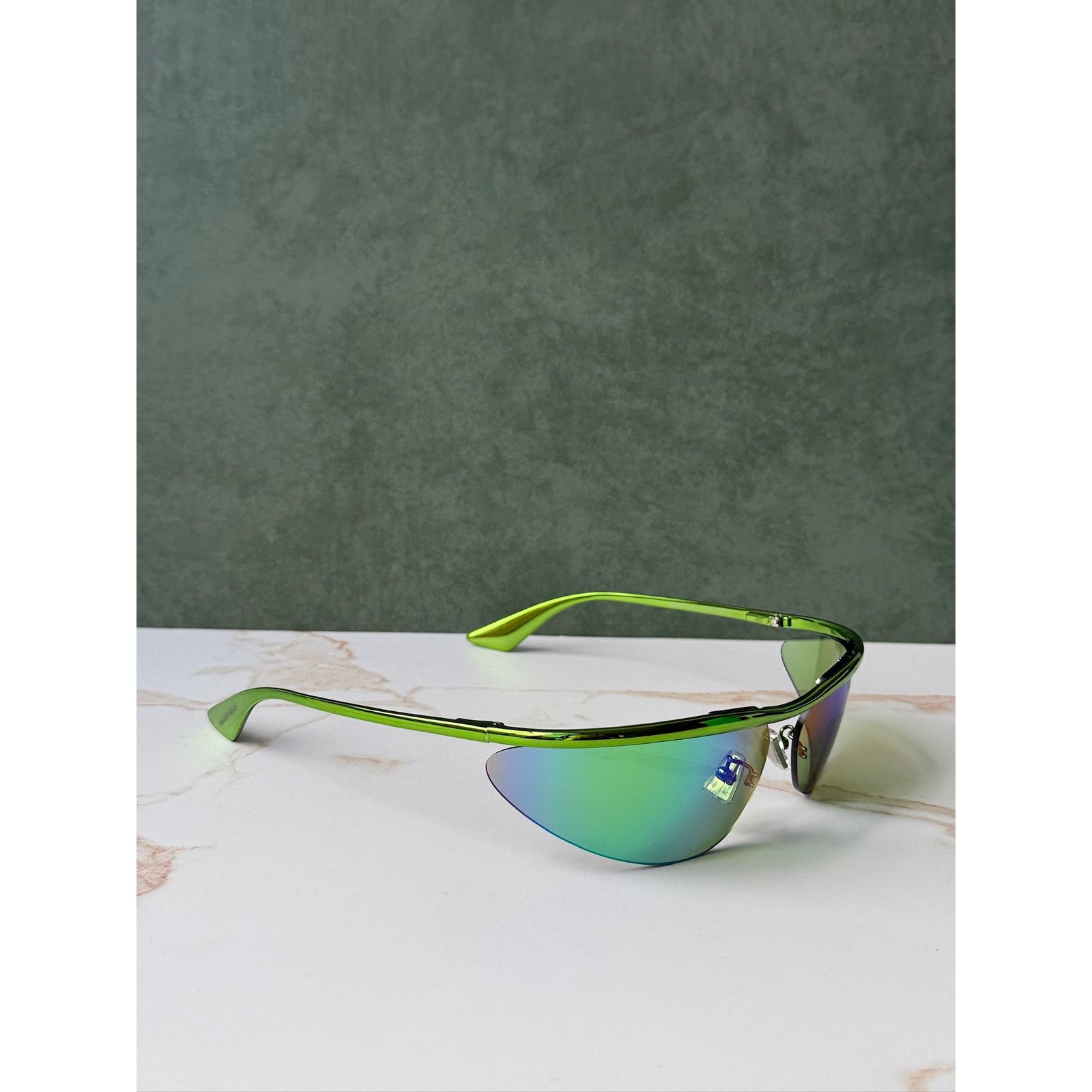 Bottega Veneta NEW Bottega Veneta BV1174S Green Mirror Mask Sunglasses Size ONE SIZE - 4 Thumbnail