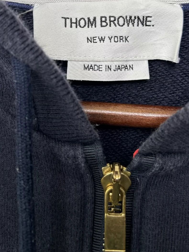 Thom Browne Thom Browne Size 1Classic four-stripe Blue Sweater Coat 250 Size US S / EU 44-46 / 1 - 4 Thumbnail