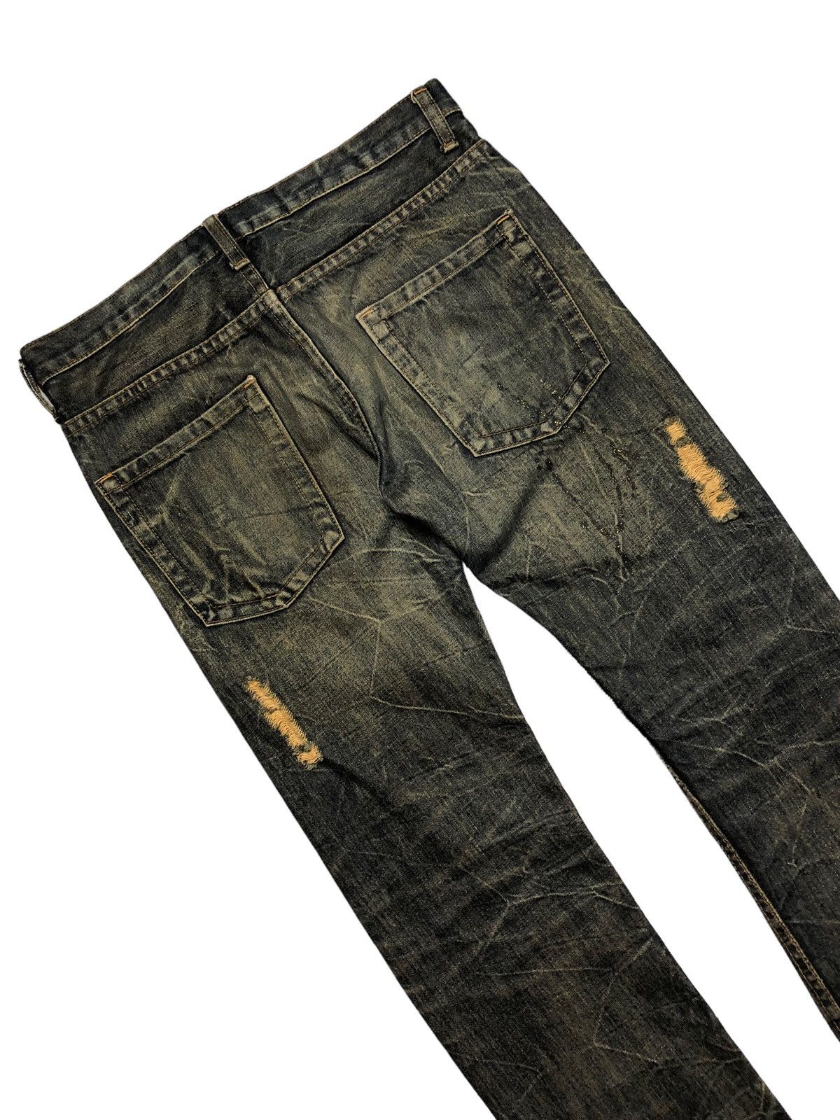 Japanese Brand Japanese Brand KUI distressed glitter rusty denim pants Size US 33 - 21 Thumbnail