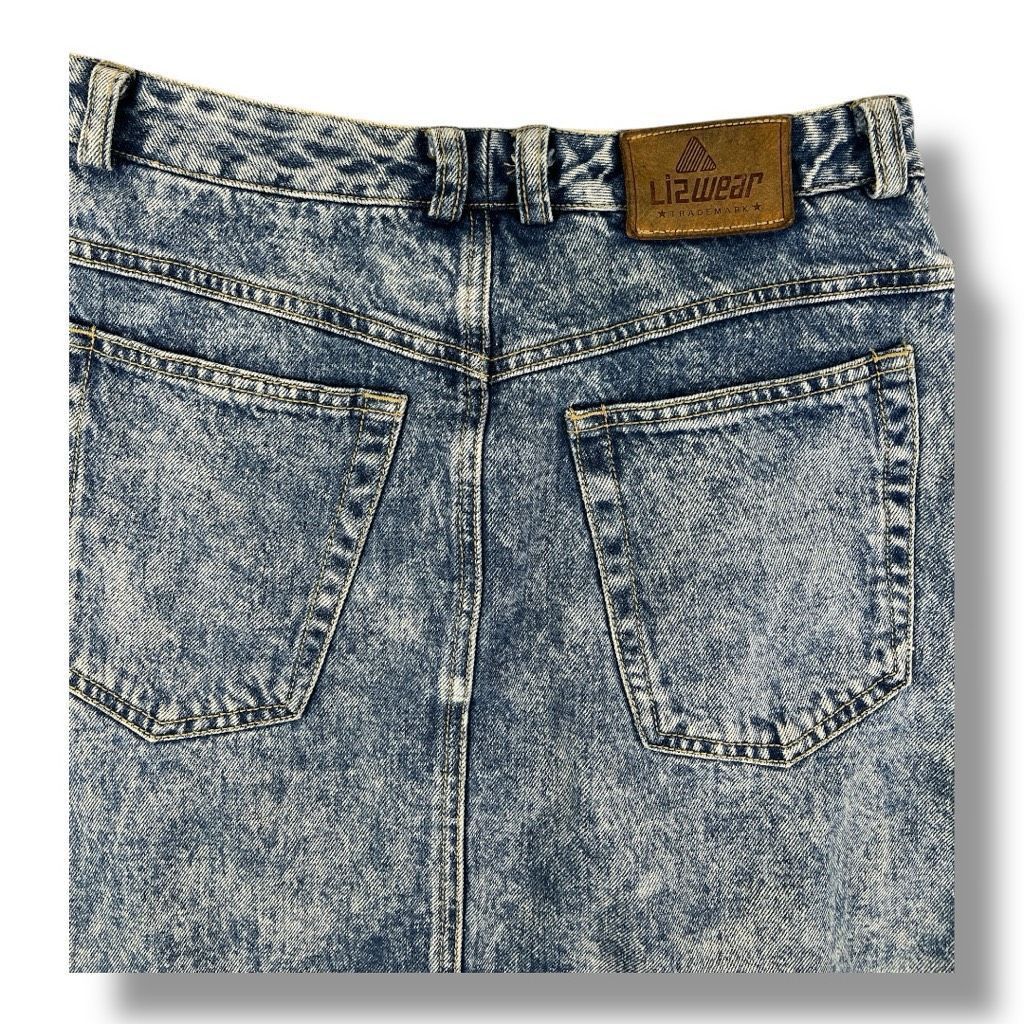 Liz Claiborne Vintage Liz Wear Acid Wash Denim Skirt Size 10 Size 32" / US 10 / IT 46 - 3 Thumbnail
