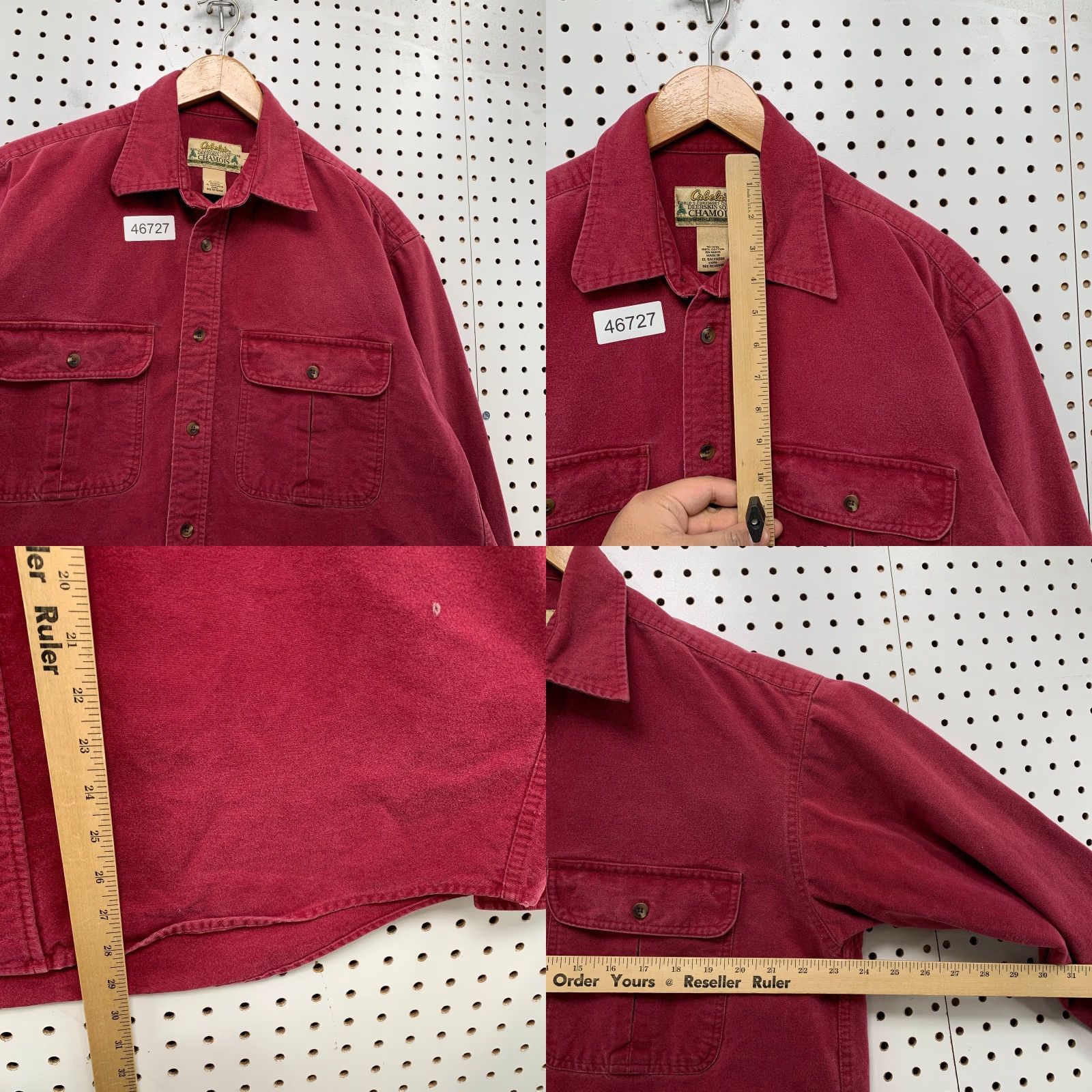 Vintage Cabela's Red Soft Chamois Heavy Button-Up Flannel Shirt L Men Regular Size Large Hunting Deer Vintage Size US L / EU 52-54 / 3 - 8 Thumbnail
