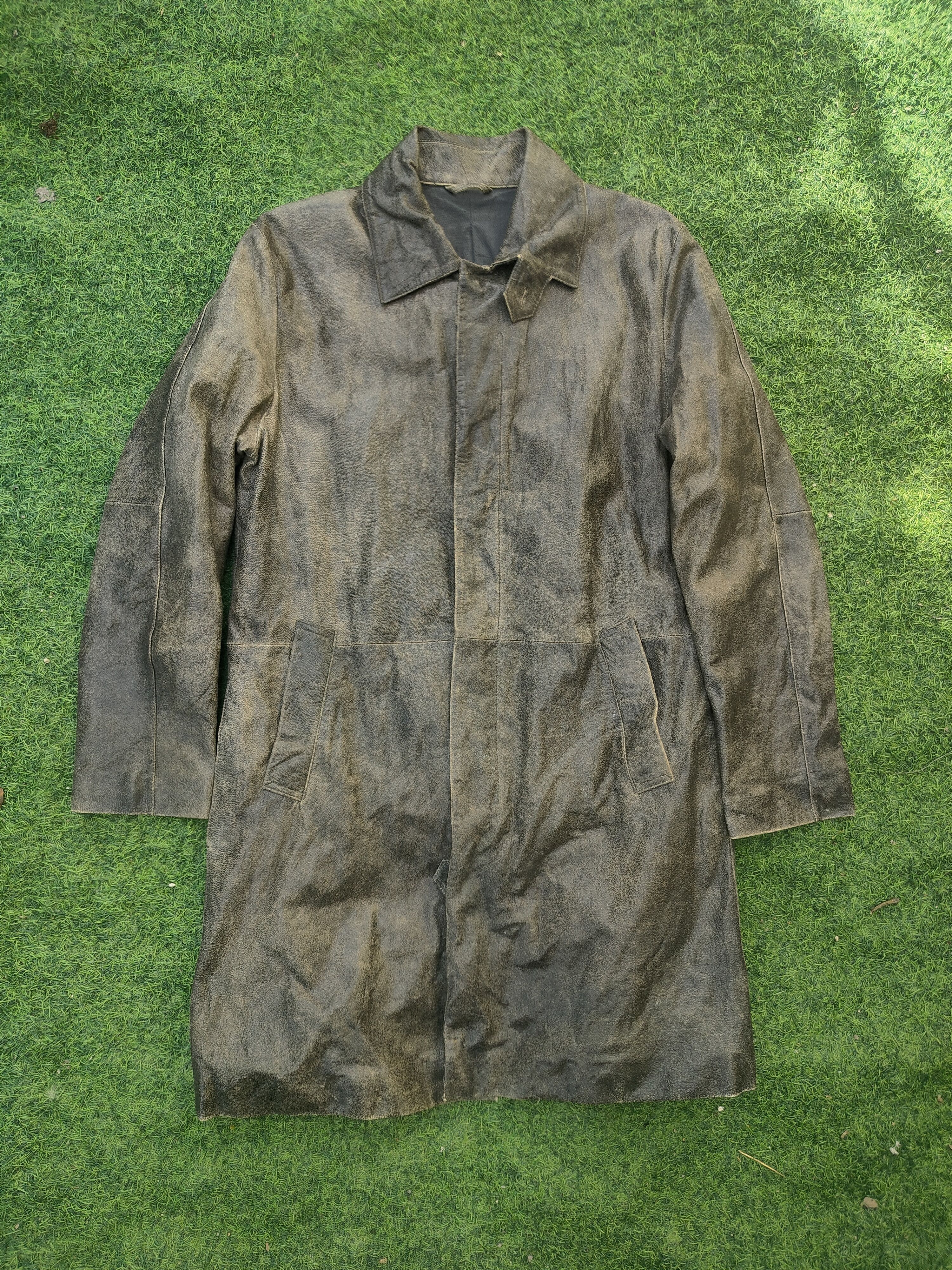 Japanese Brand UNITED ARROW FAUX LEATHER LONG JACKET Size US L / EU 52-54 / 3 - 1 Thumbnail