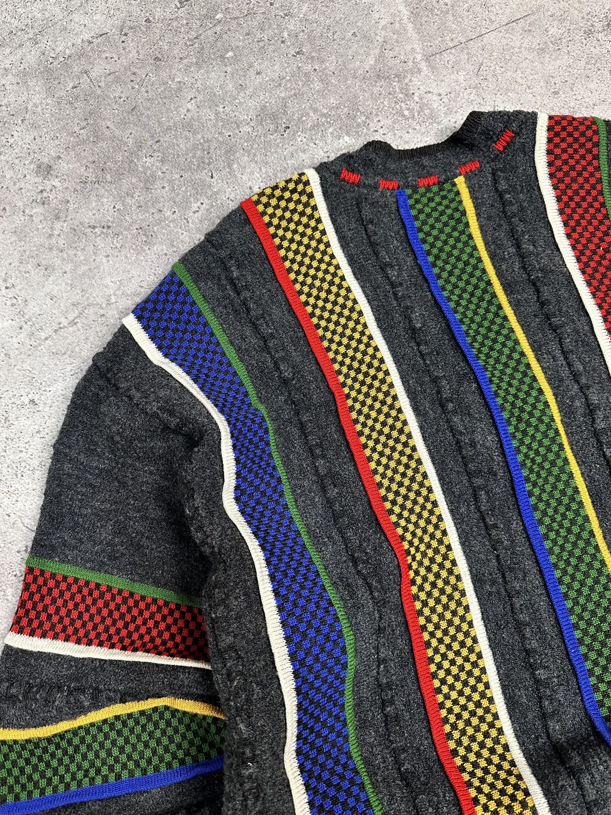 Coogi Corlo Colucci multicolor coogi style sweater 3D HandMade GOA Size US L / EU 52-54 / 3 - 13 Thumbnail